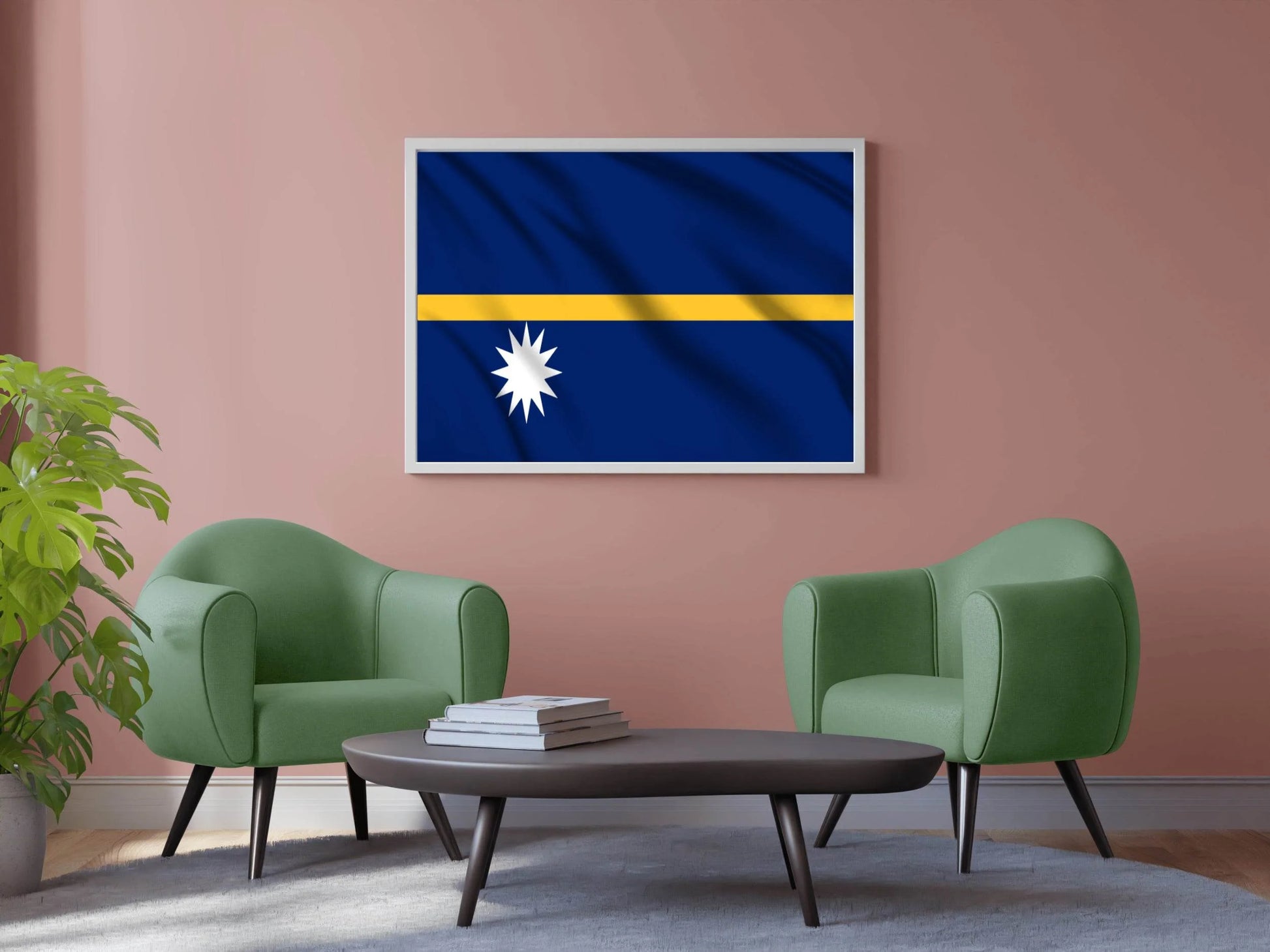 Nauru National Flag Wall Art - beink online art store