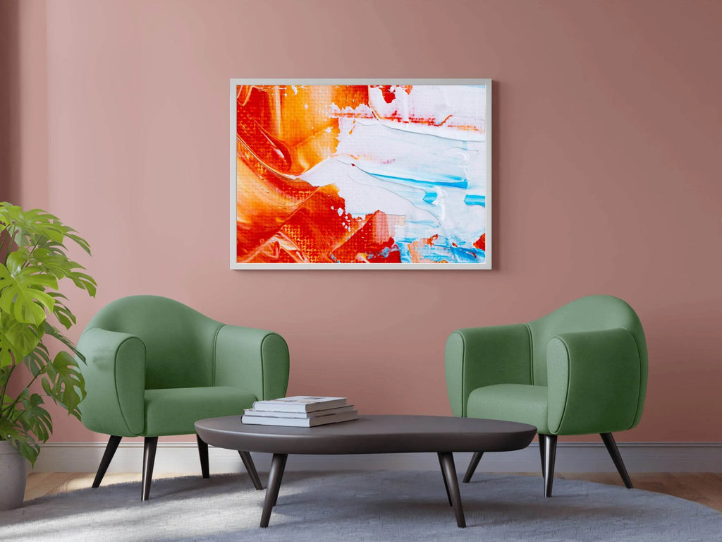 Paint Smudged Textured Abstract Wall Art - beink online art store