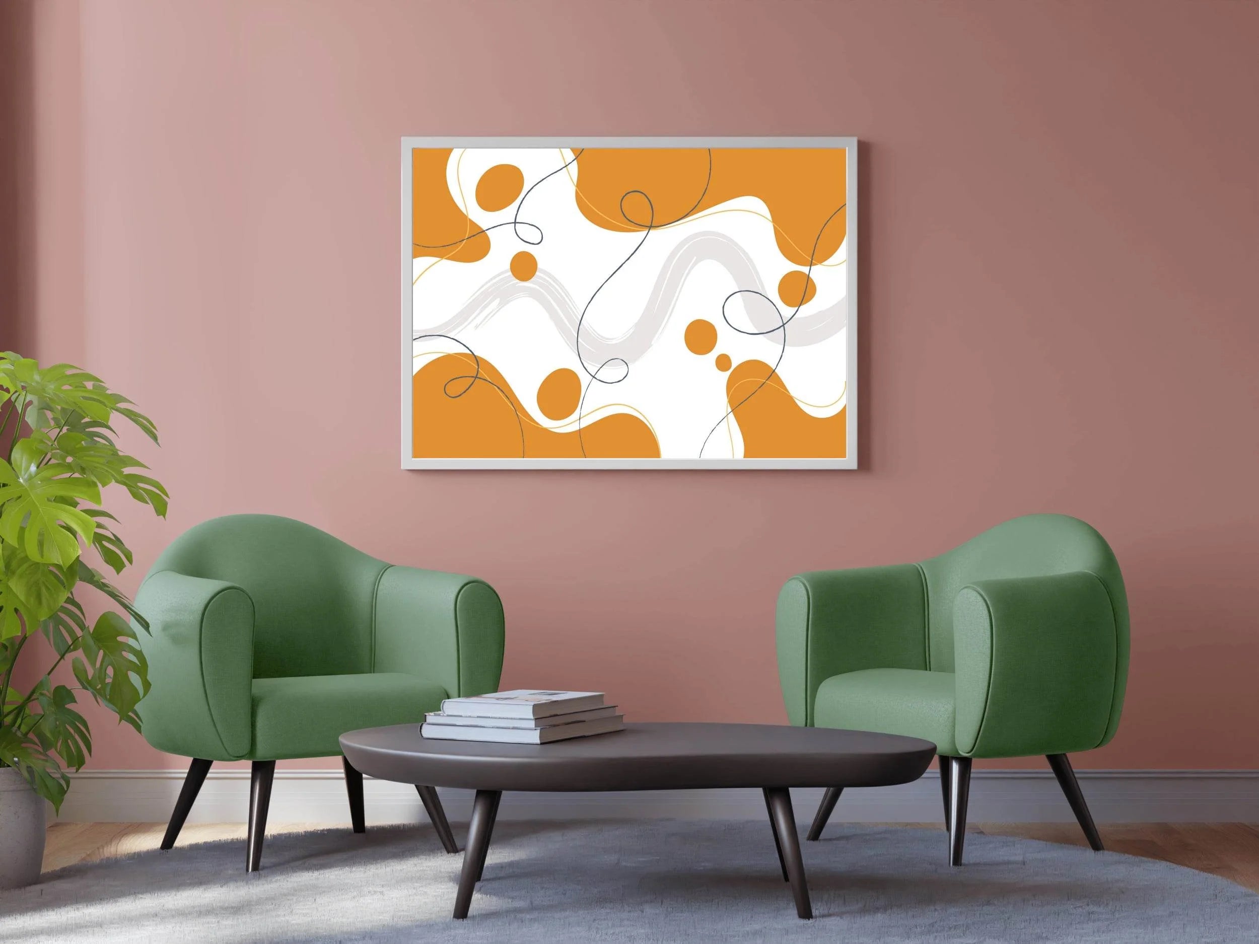 Colorful Minimal Lines Wall Art - beink online art store