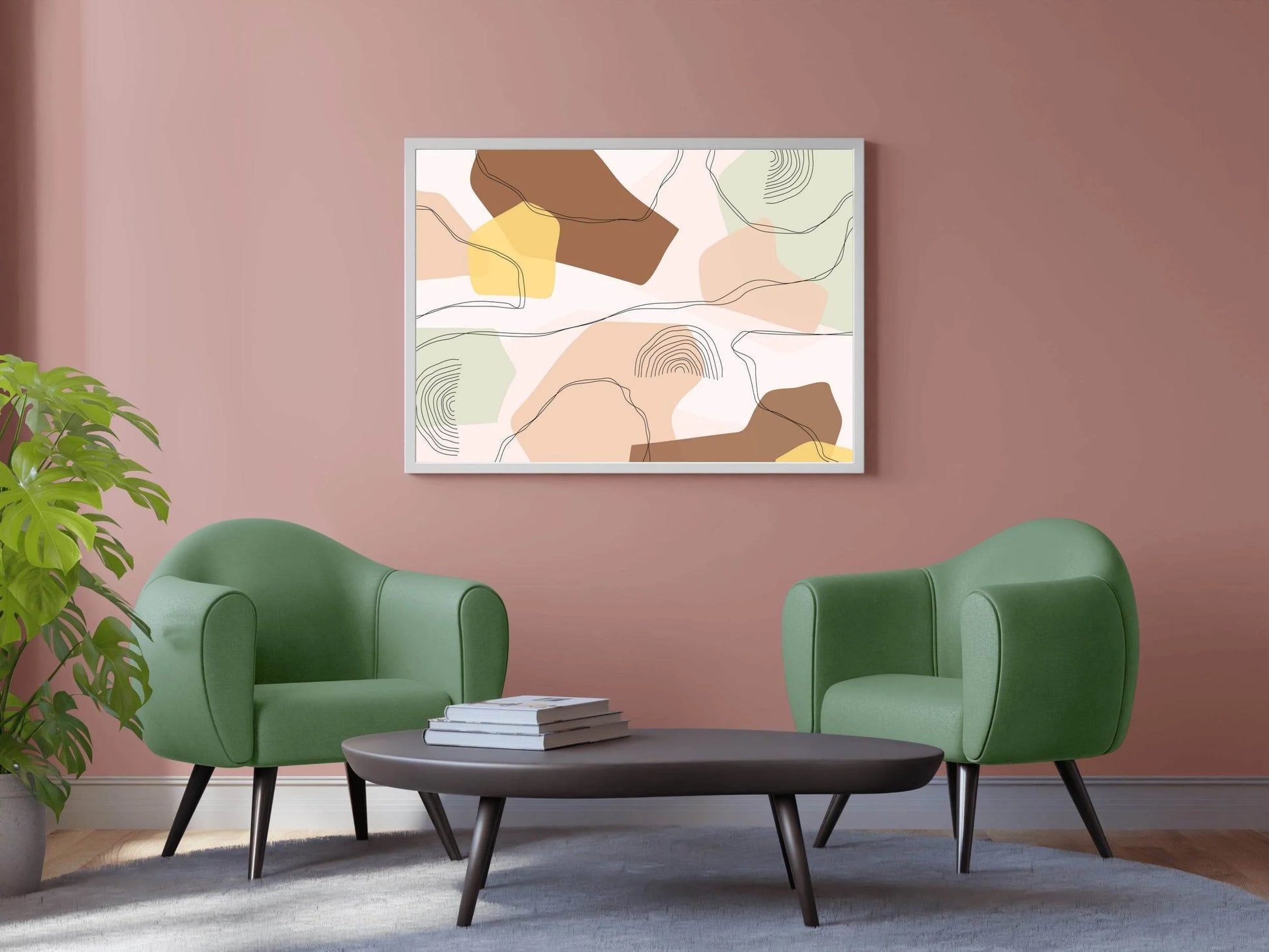 Color Design of Irregular Lines Wall Art - beink online art store