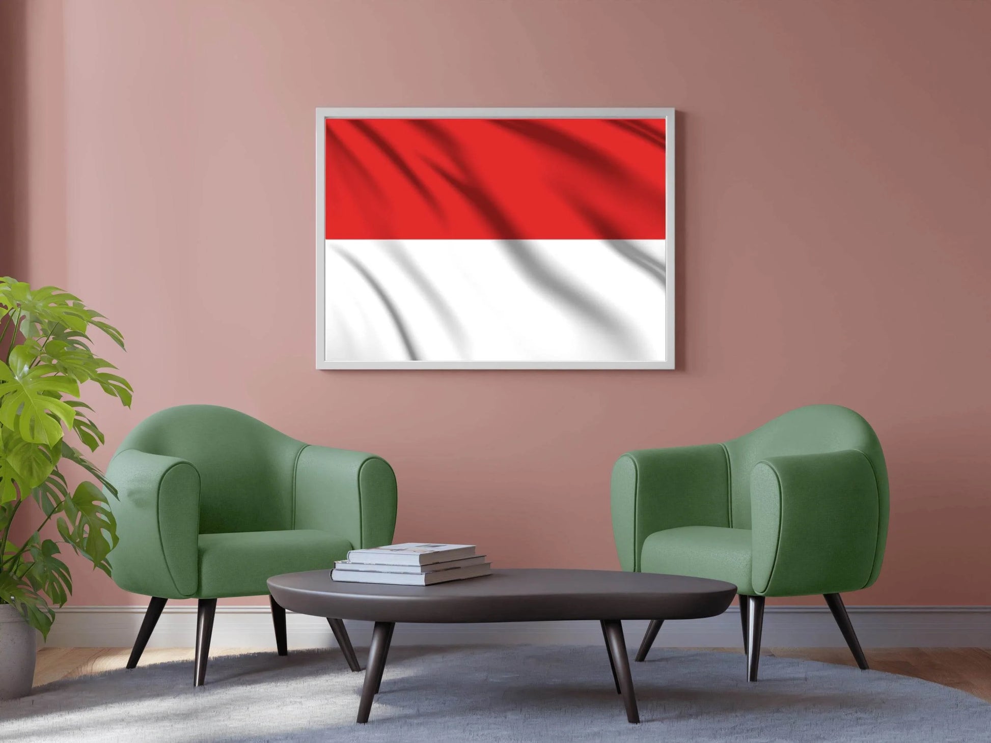 Indonesia National Flag Wall Art - beink online art store