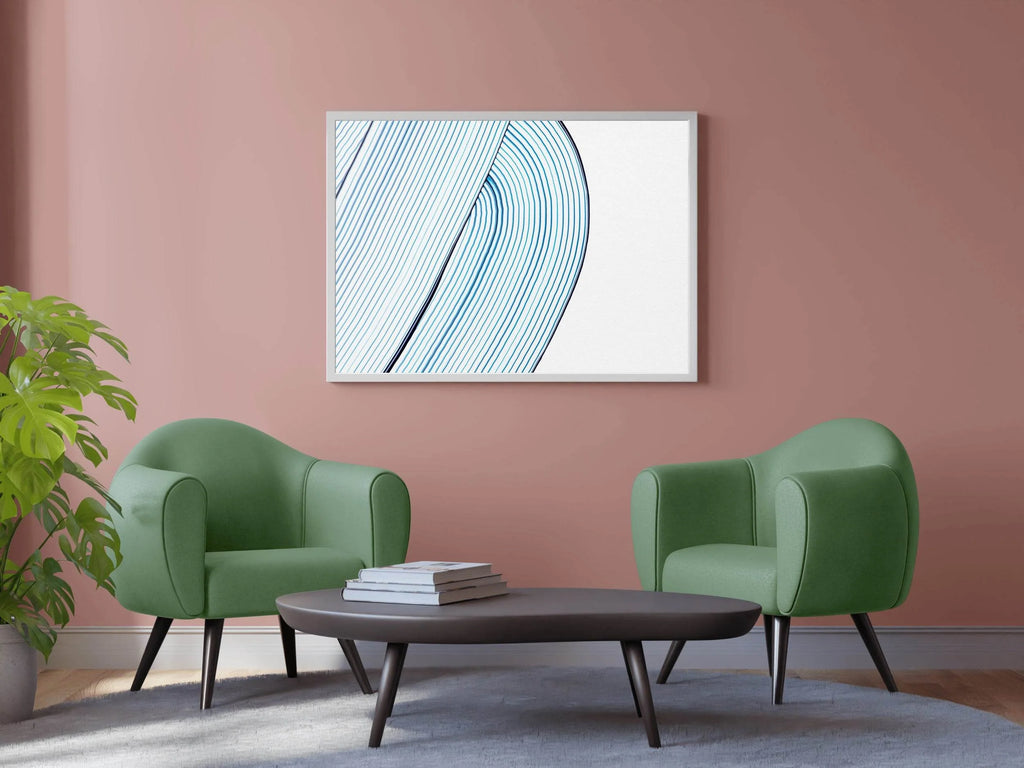Cool Blue Texture Background Abstract Wall Art - beink online art store