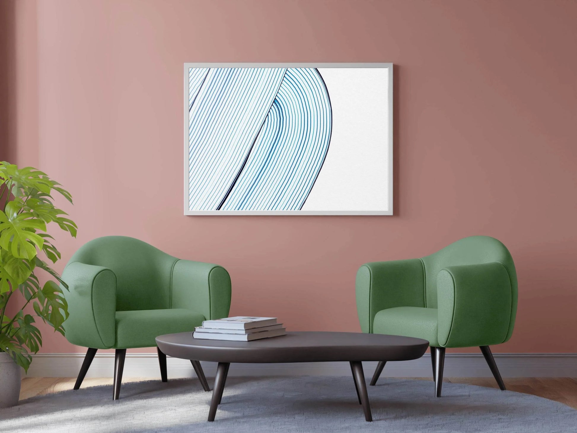 Cool Blue Texture Background Abstract Wall Art - beink online art store