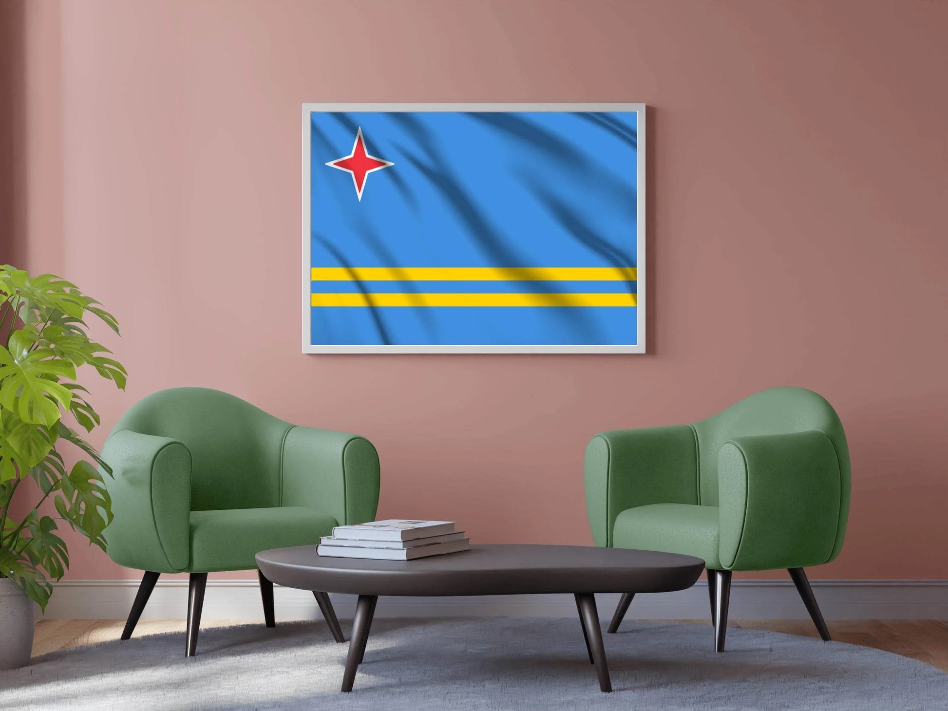 Aruba National Flag Wall Art - beink online art store