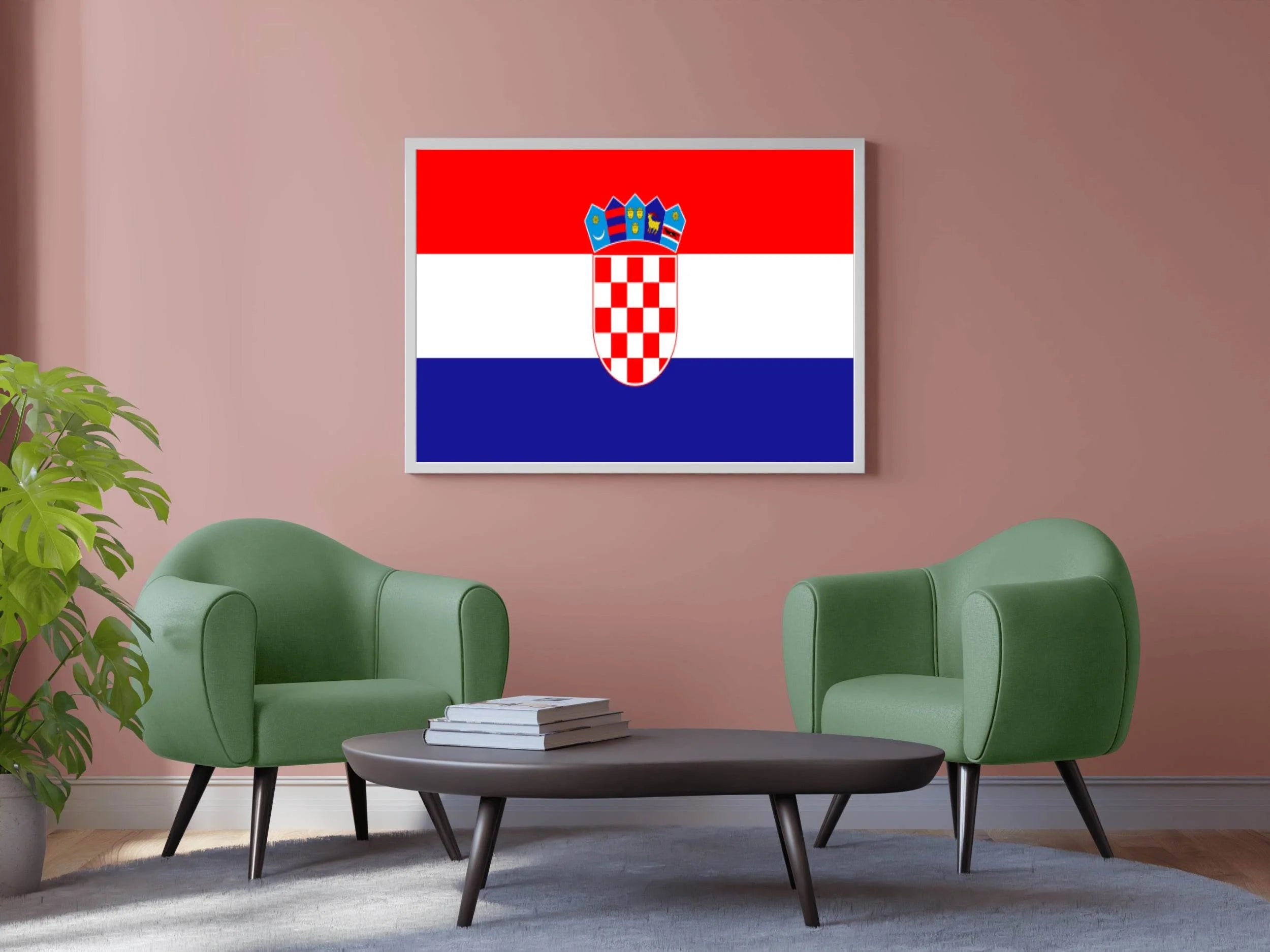Croatia National Flag Wall Art - beink online art store