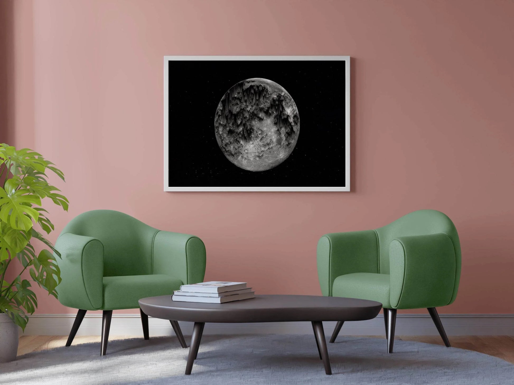 Moon Black & White Wall Art - beink online art store