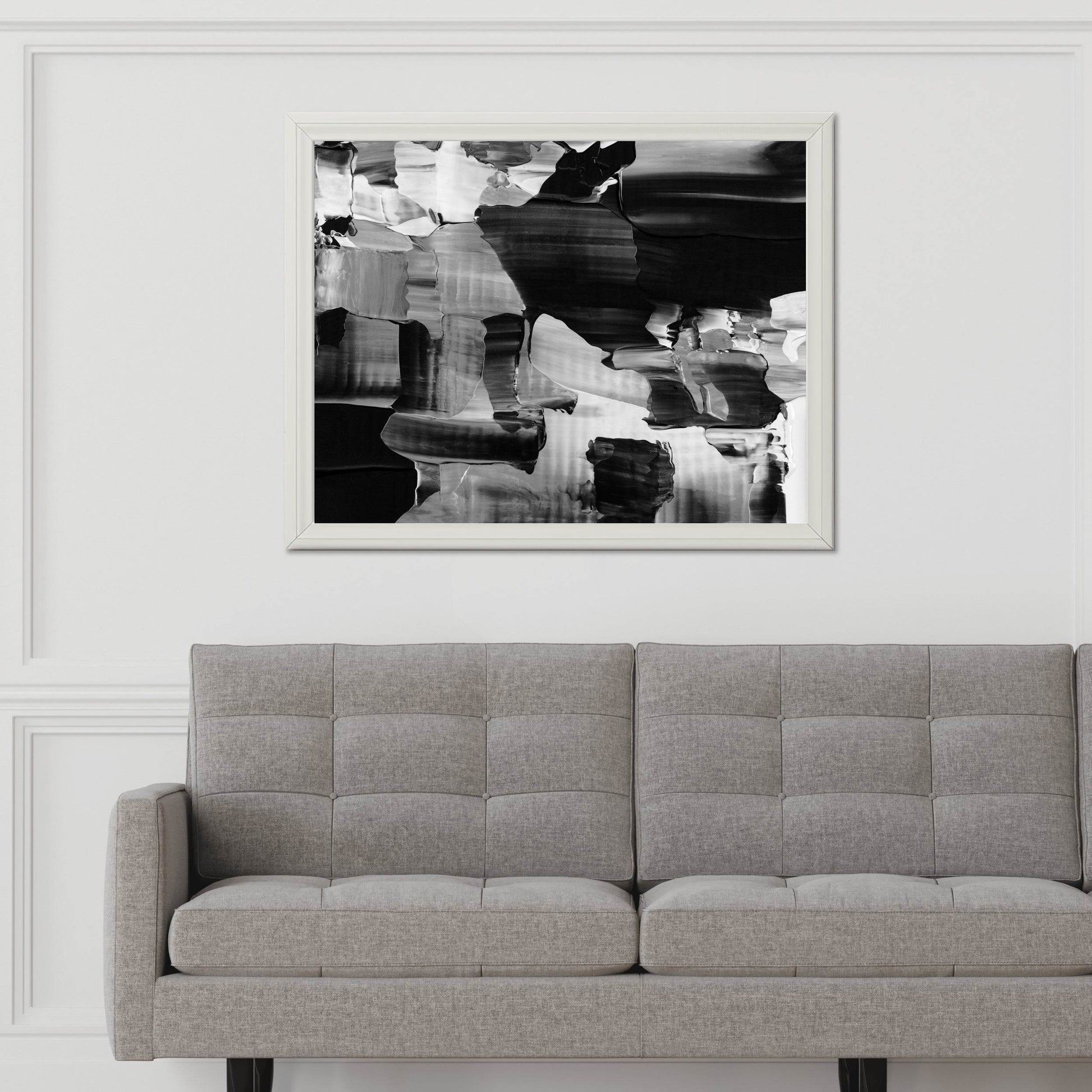Grunge Black and White Background Abstract Wall Art - beink online art store
