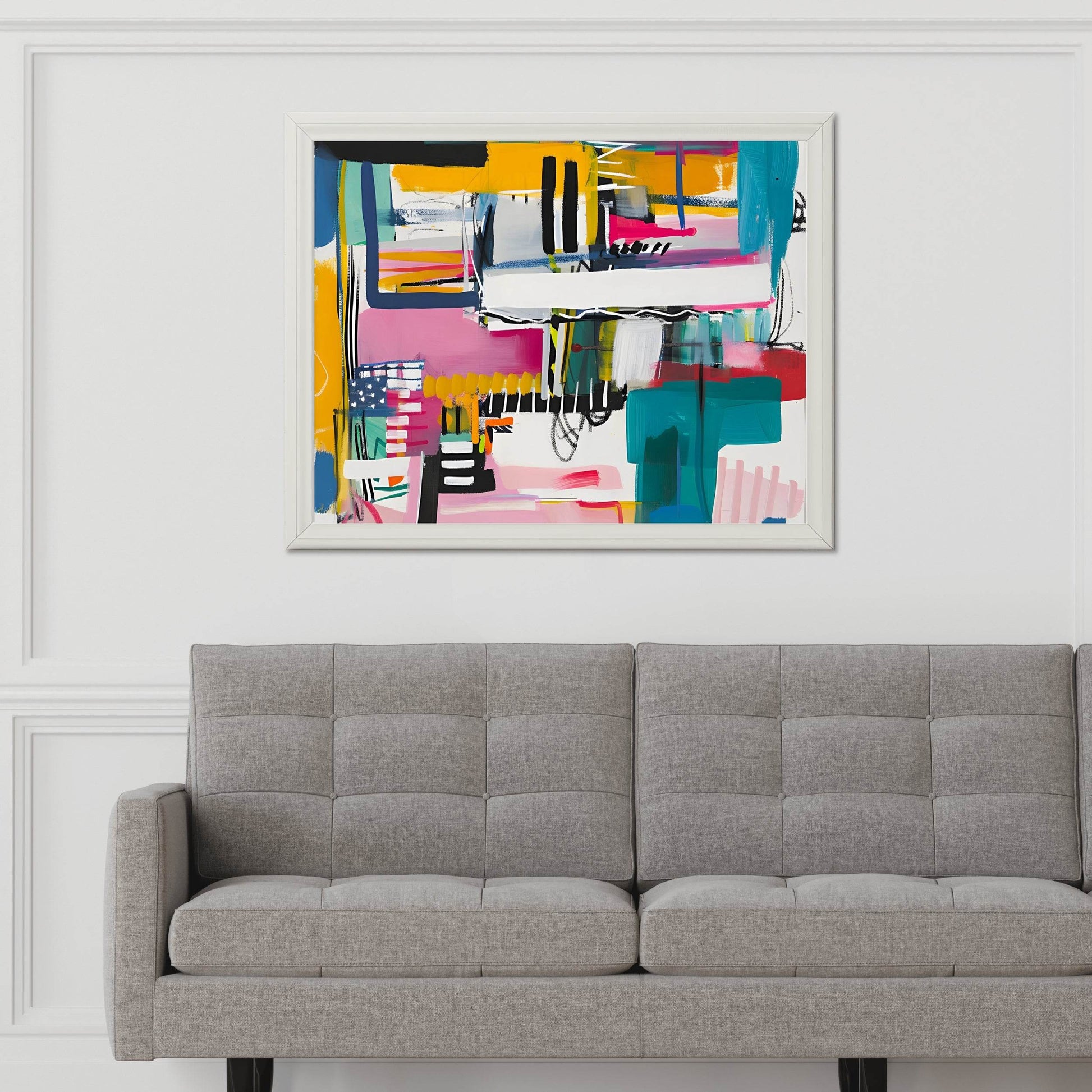 Colorful Abstract Acrylic Art Stripes - beink online art store