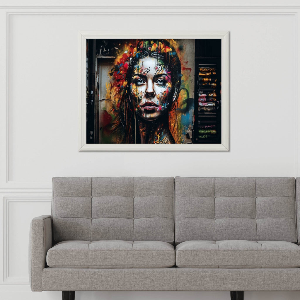 Colorful Painted Face of Women Digital Art - beink online art store