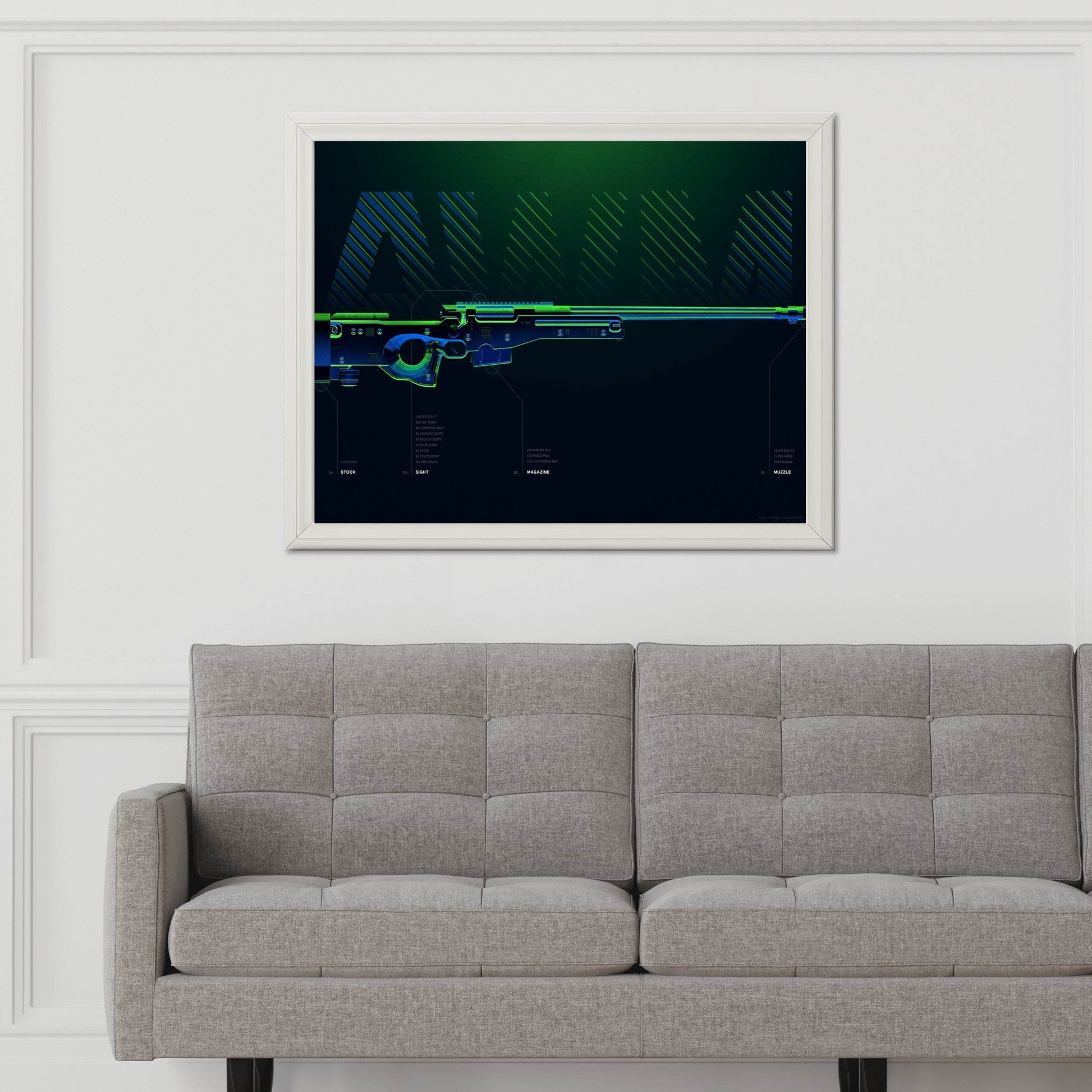 PUBG Custom Weapon Gaming Wall Art - beink online art store