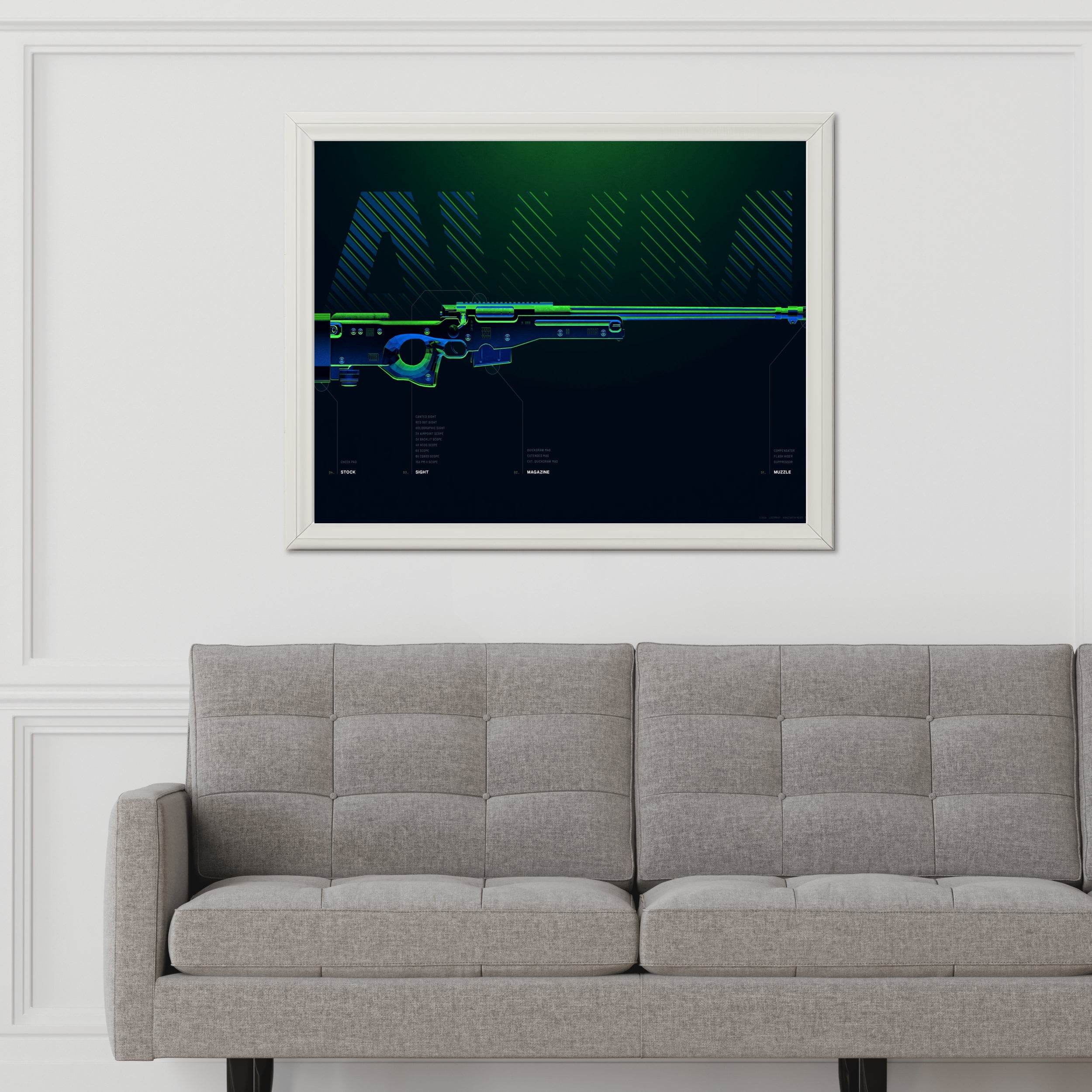 PUBG Custom Weapon Gaming Wall Art - beink online art store