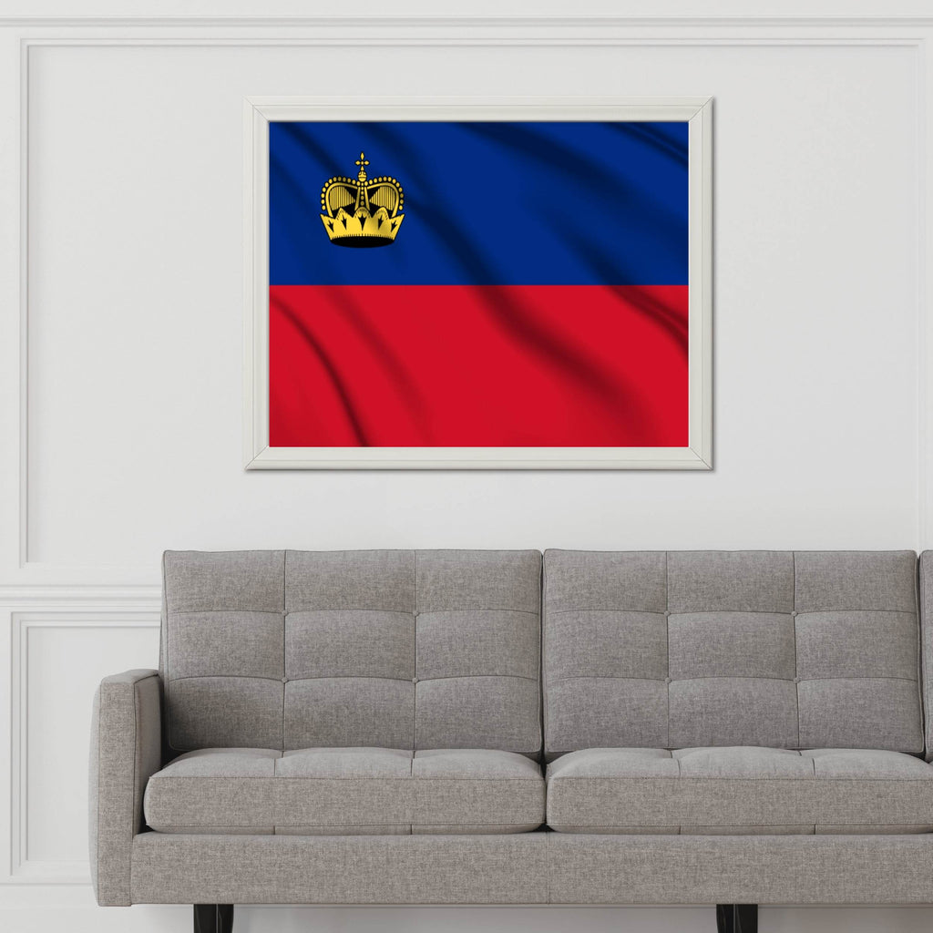 Liechtenstein National Flag Wall Art - beink online art store