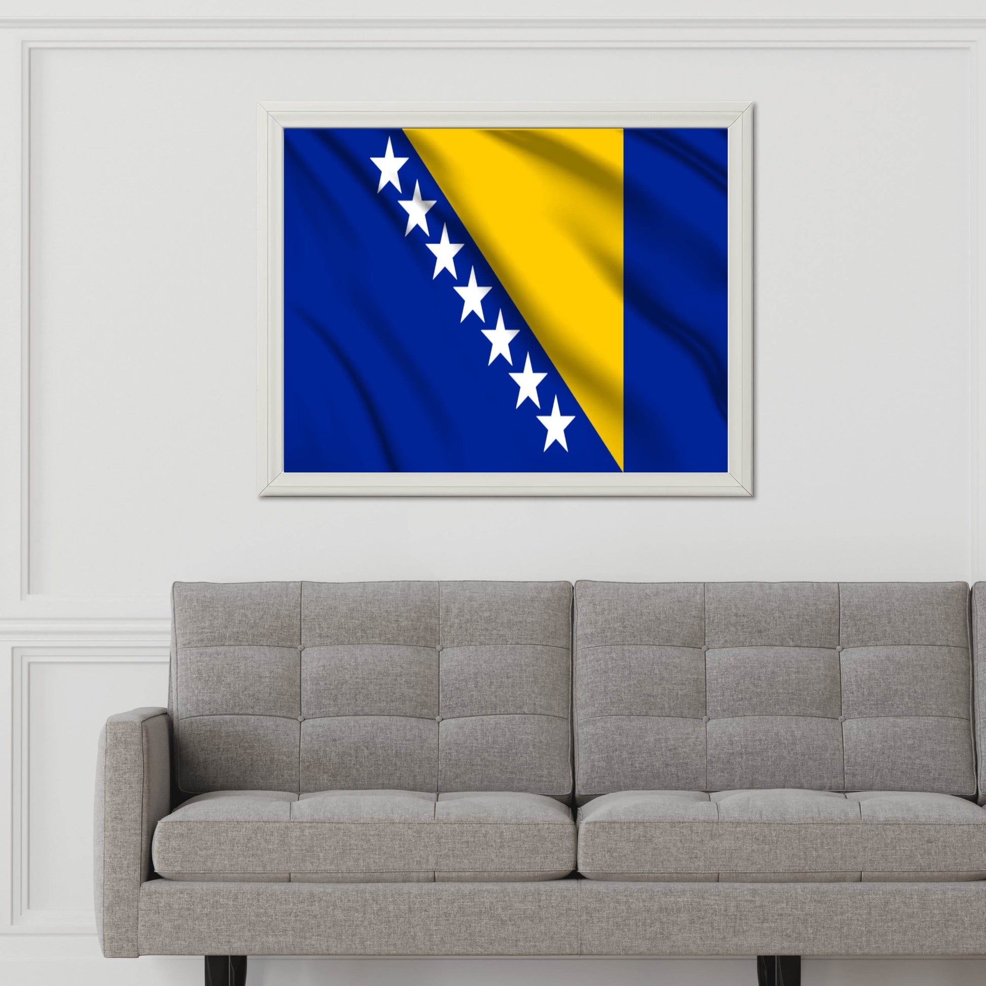 Bosnia and Herzegovina National Flag Wall Art - beink online art store