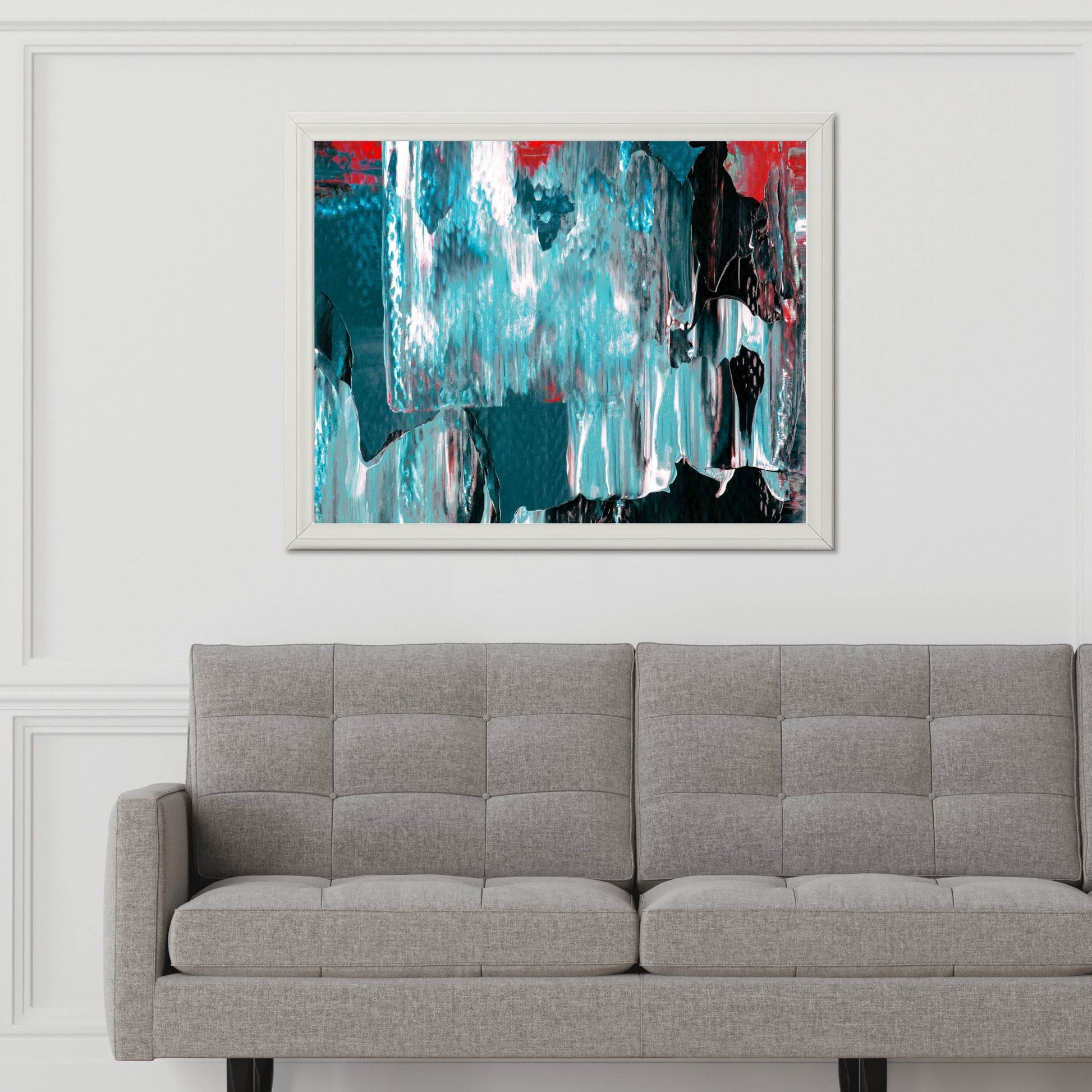 Falling Oil Paint Brush Strokes Abstract Wall Art - beink online art store
