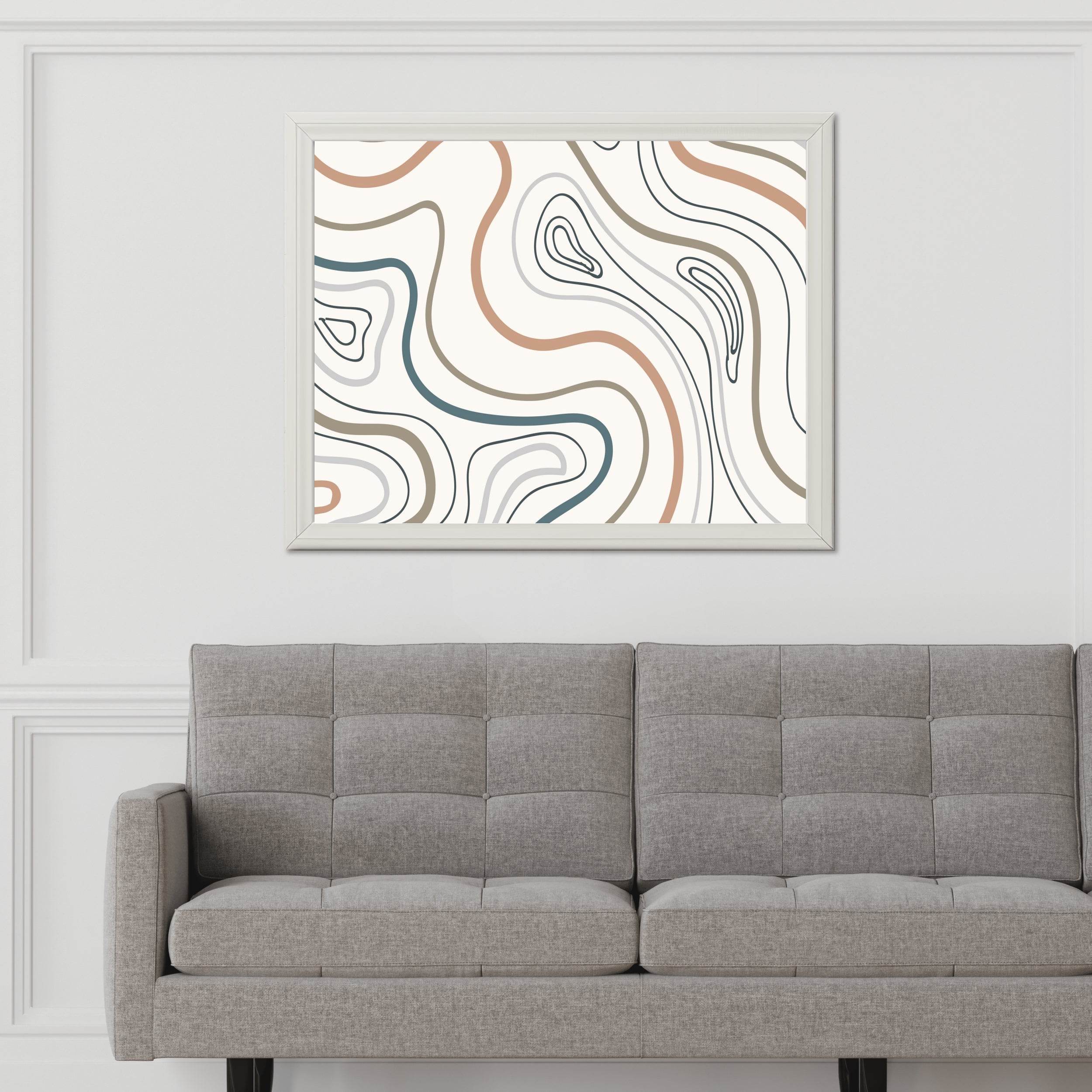 Wavy Lines attern Wall Art - beink online art store