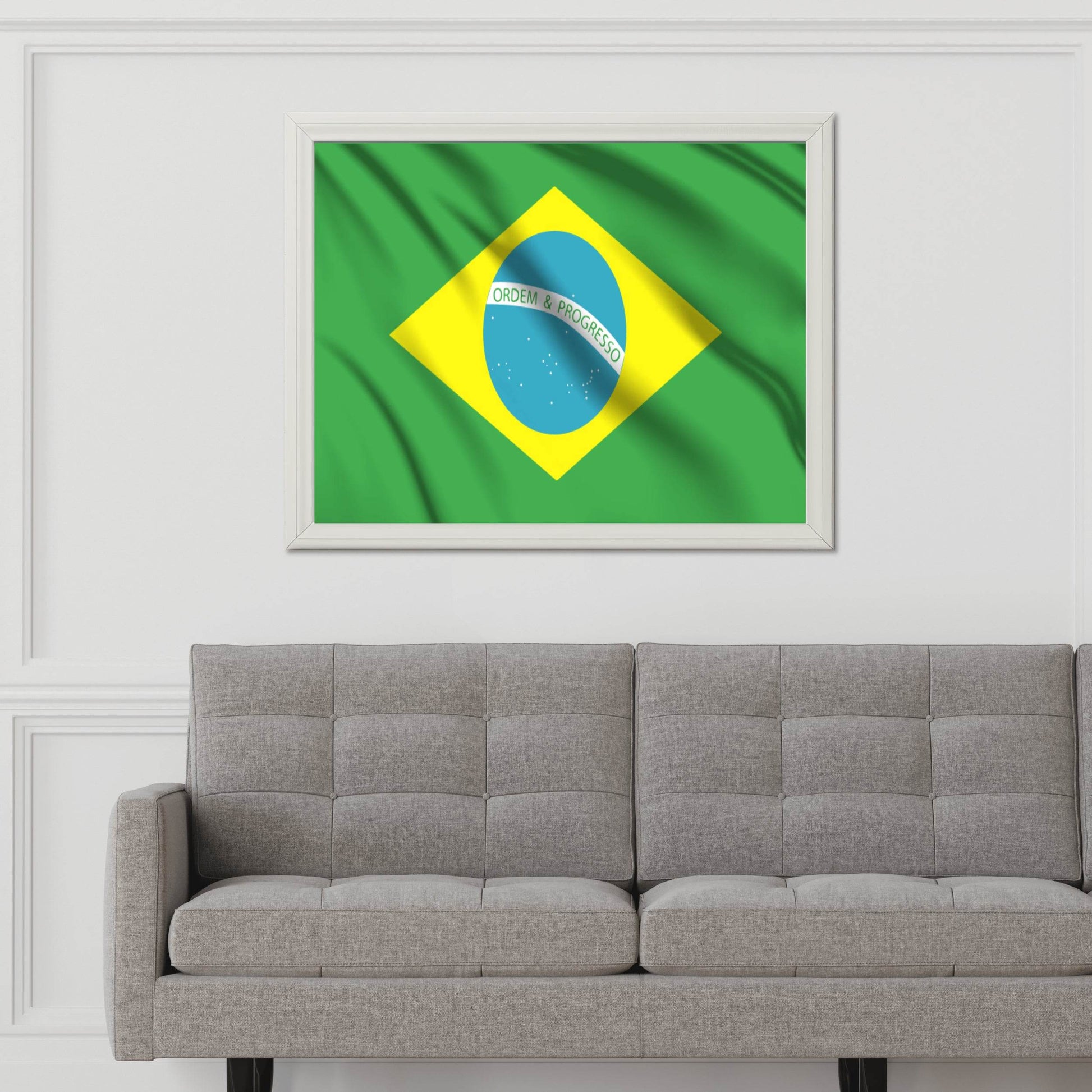 Brazil National Flag Wall Art - beink online art store