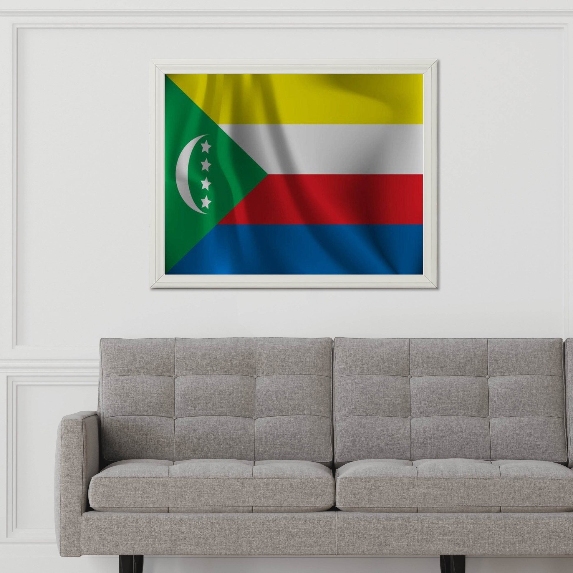 The Comoros National Flag Wall Art - beink online art store
