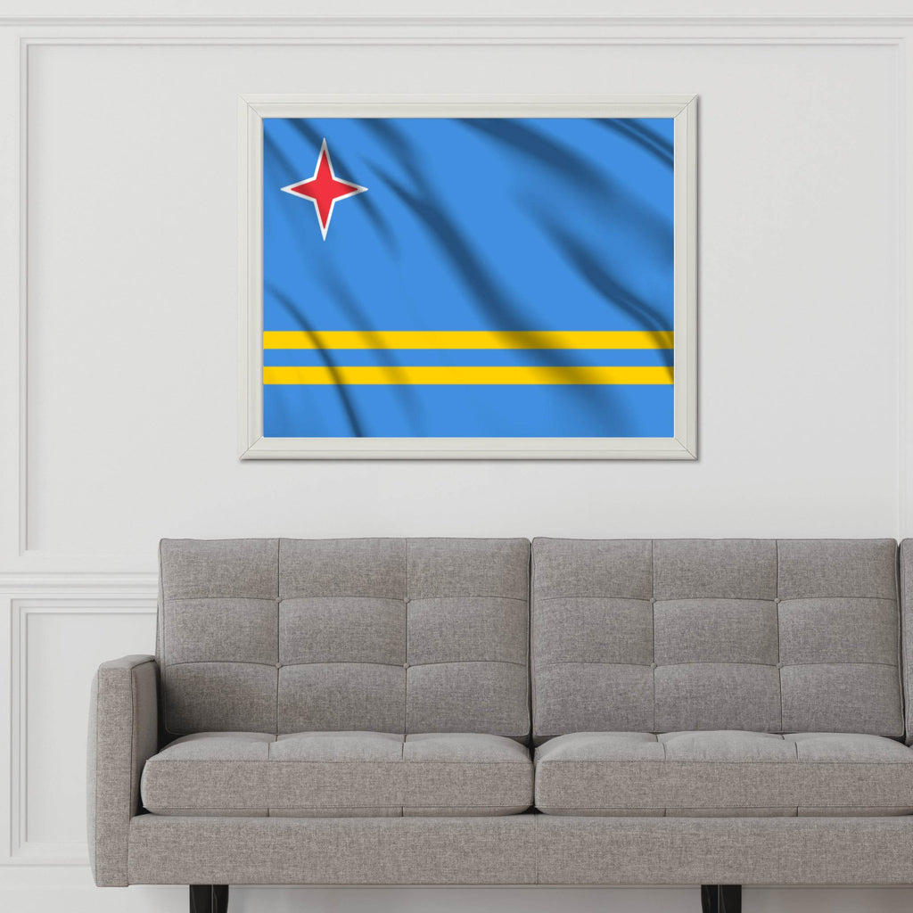 Aruba National Flag Wall Art - beink online art store