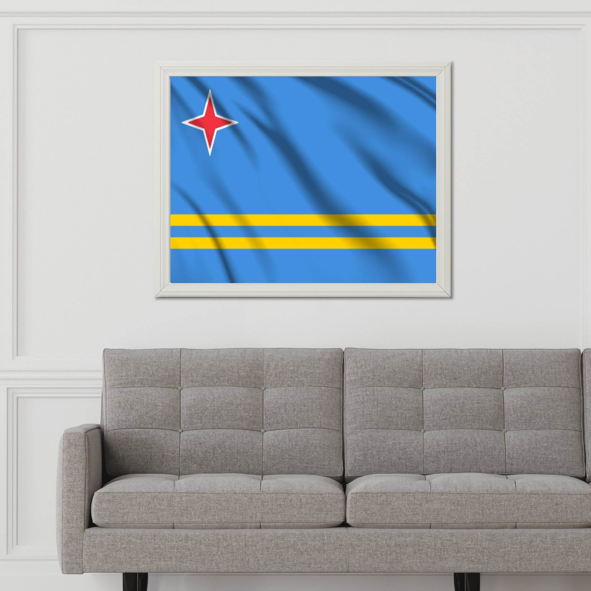Aruba National Flag Wall Art - beink online art store
