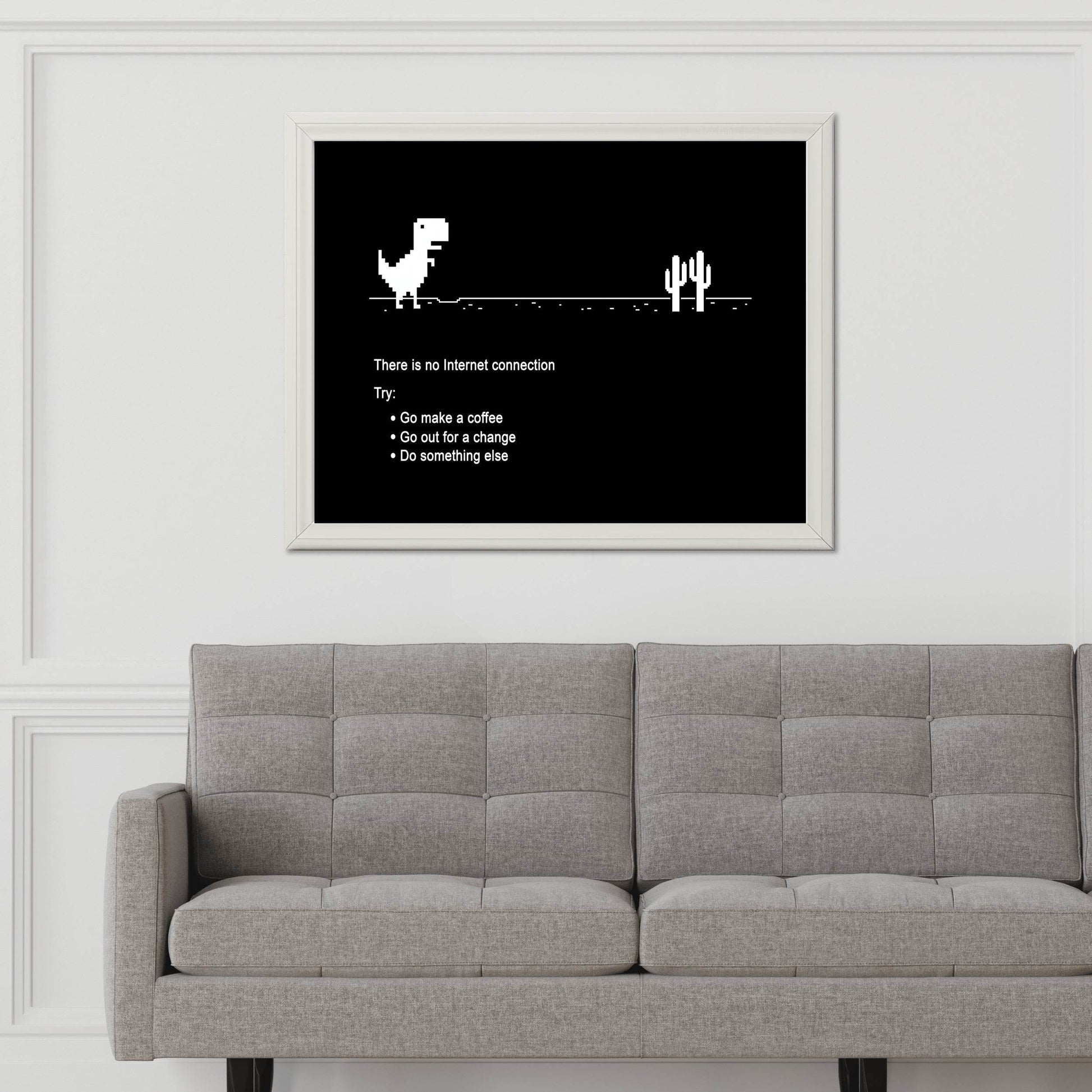 Chrome T Rex Gaming Wall Art - beink online art store