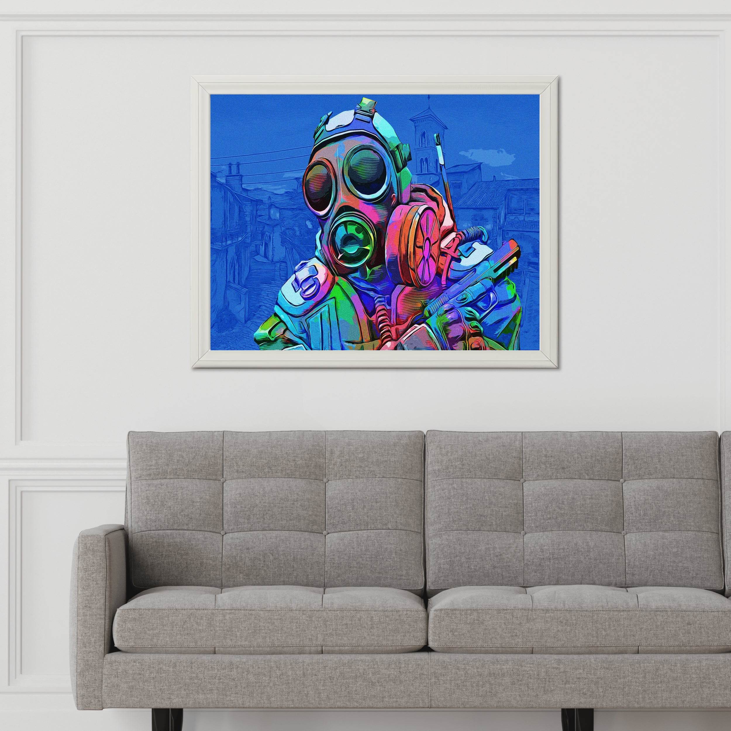 CSGO Toxic Blue Gaming Wall Art - beink online art store