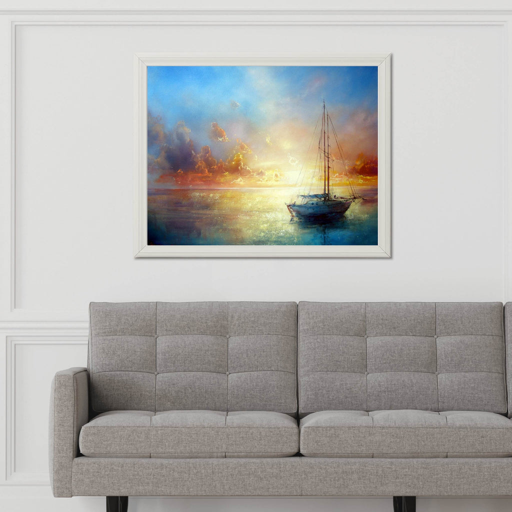 Yacht at Sunset Wall Art - beink online art store
