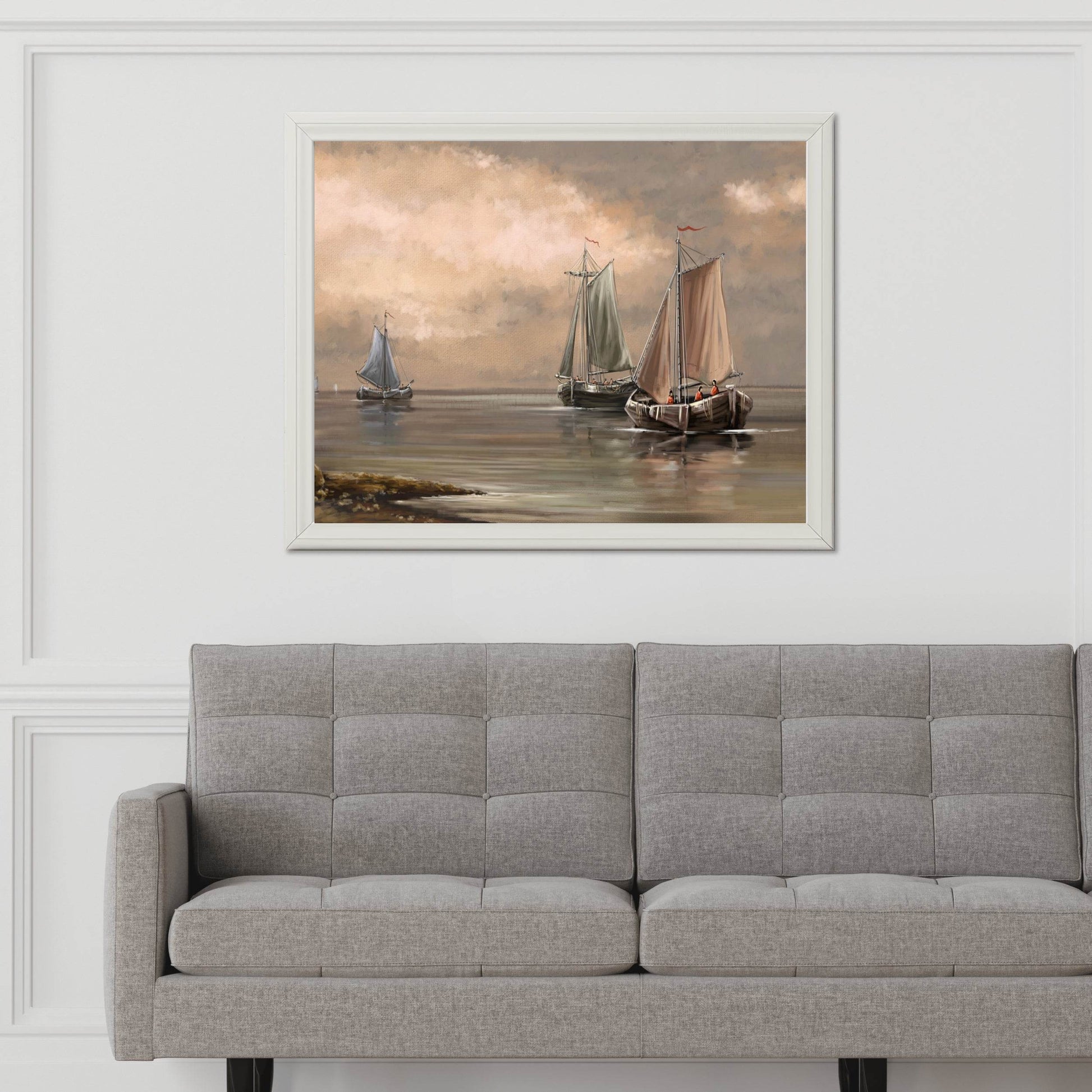 Old Fishing Boats Wall Art - beink online art store