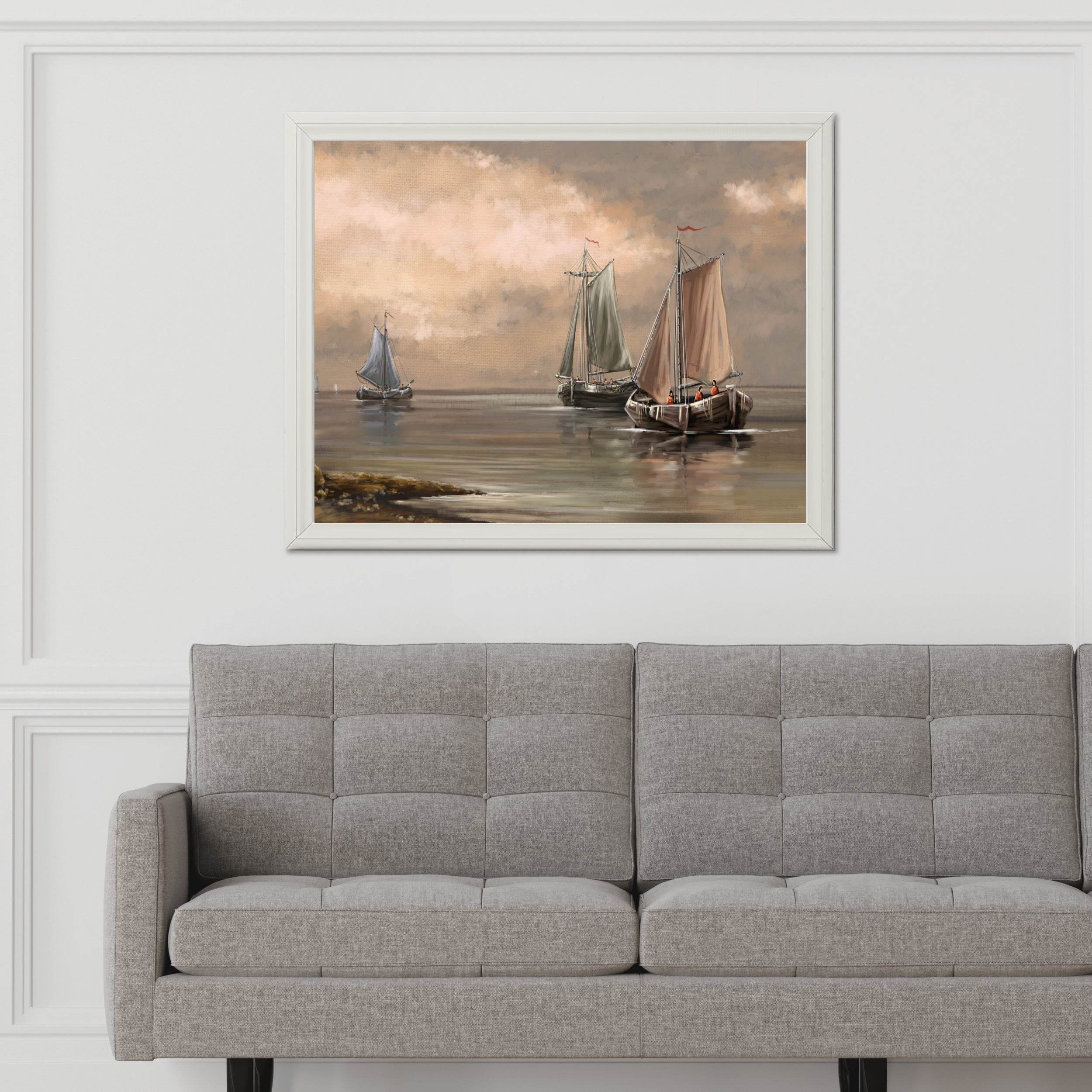 Old Fishing Boats Wall Art - beink online art store
