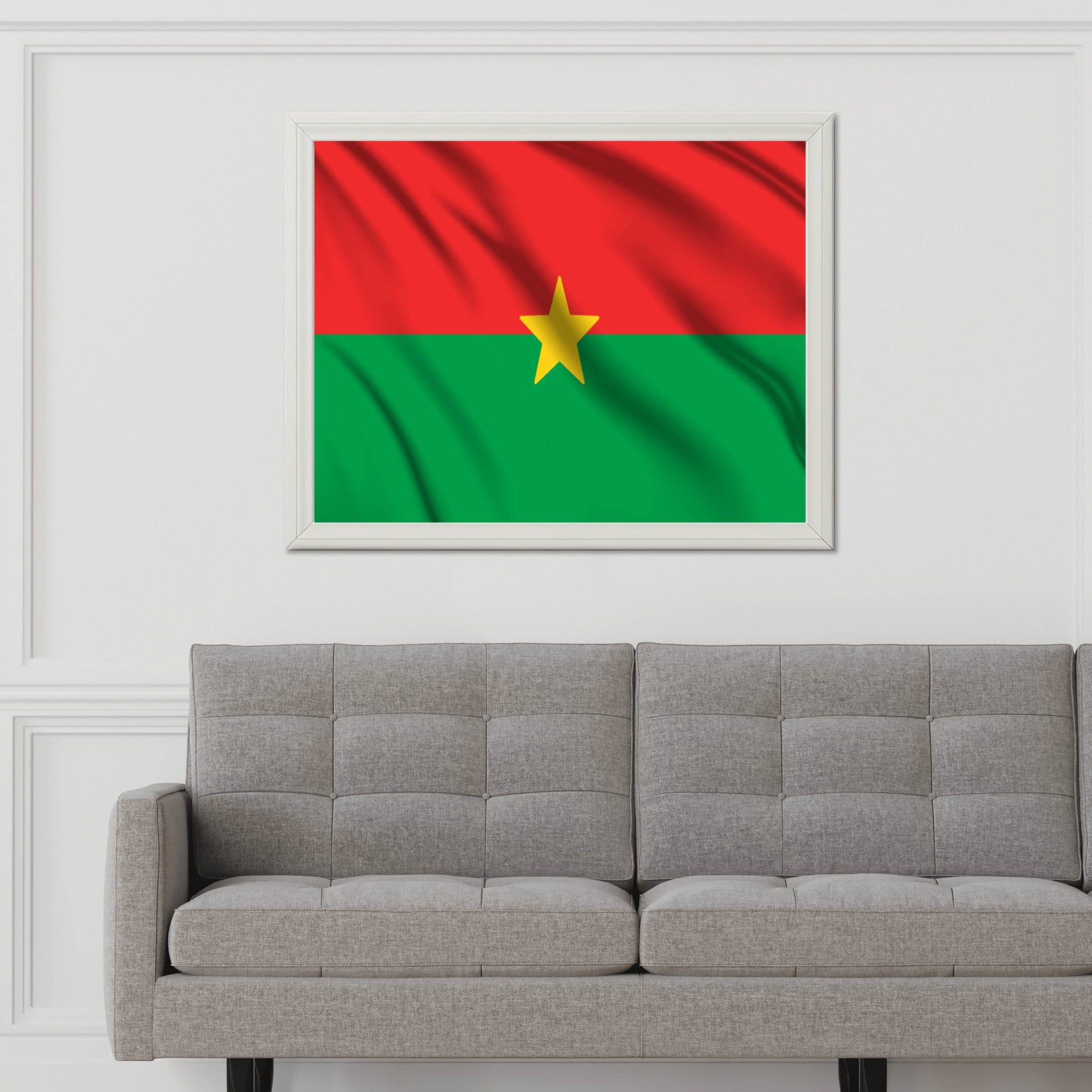 Burkina Faso National Flag Wall Art - beink online art store