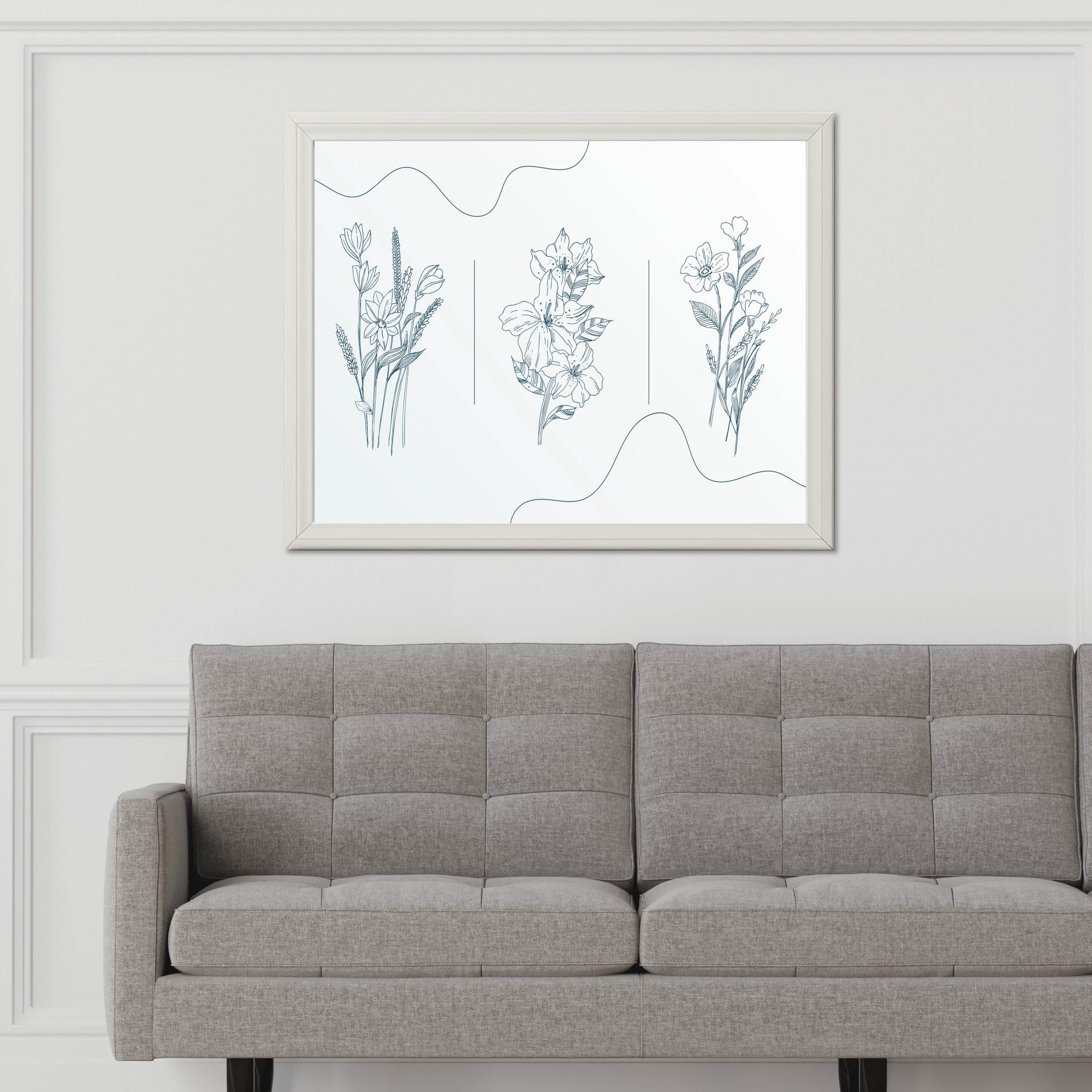 Hand Drawn Flowers Wall Art - beink online art store