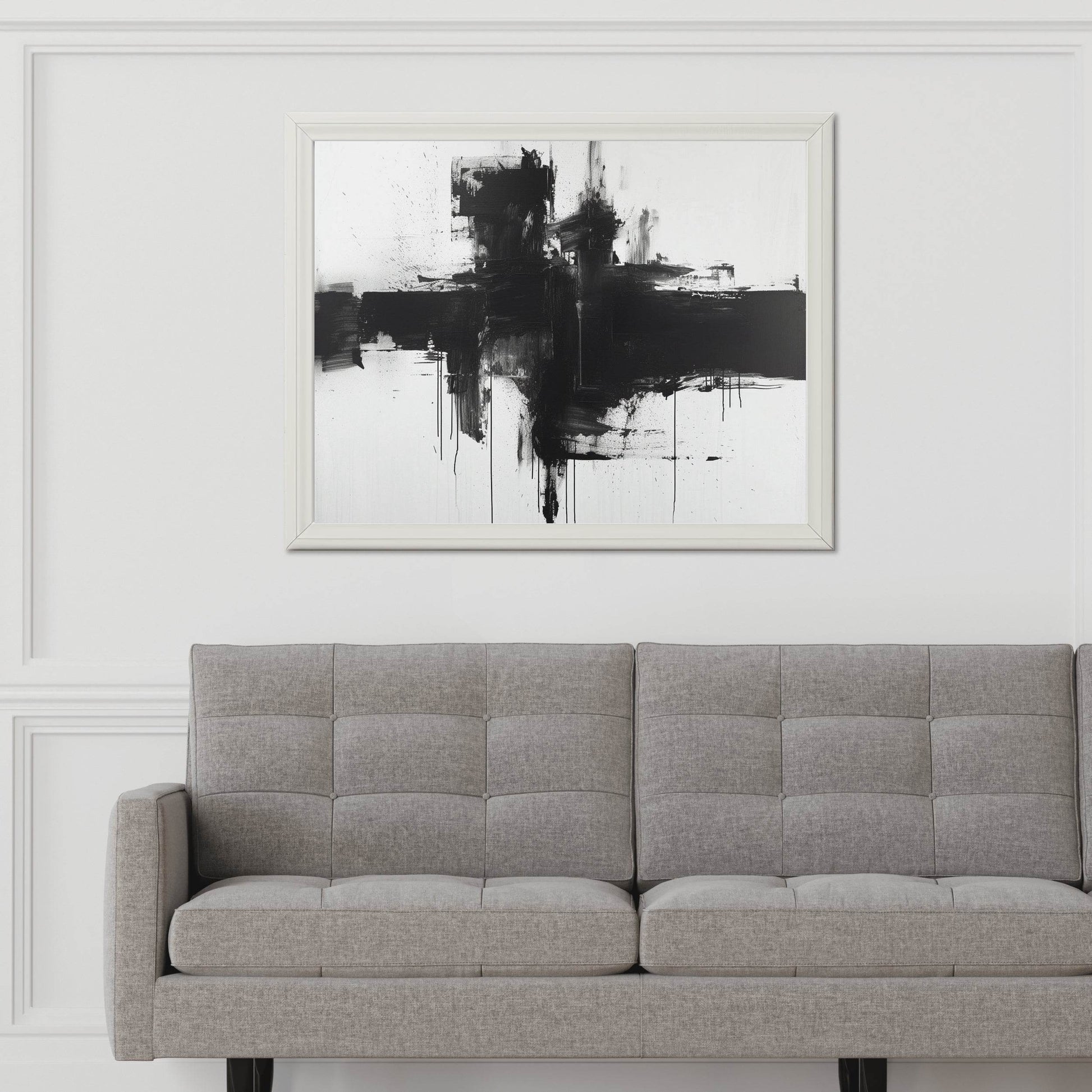 Chaotic Composition of Brush Strokes Wall Art - beink online art store