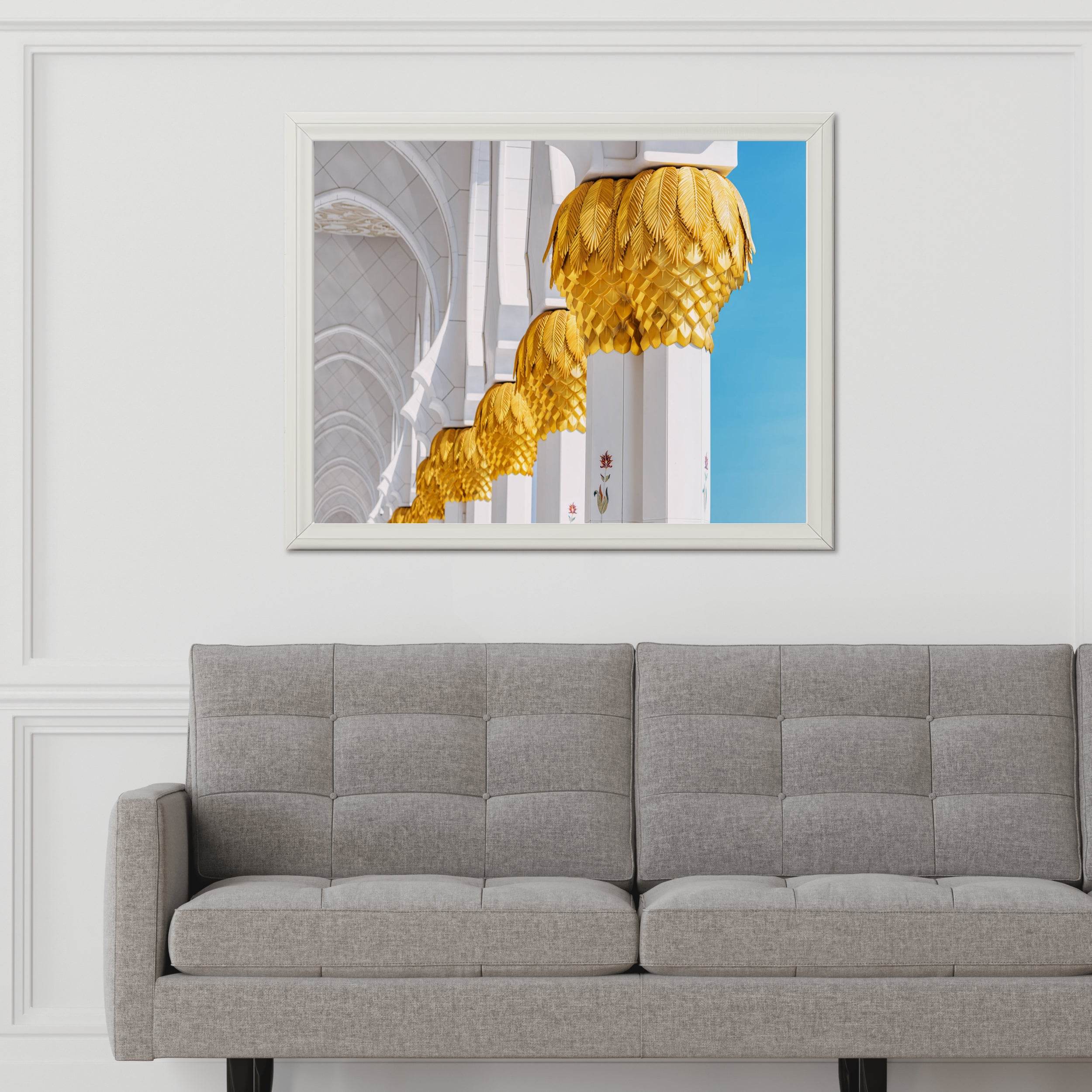 Elegant Golden Pillars Wall Art - beink online art store