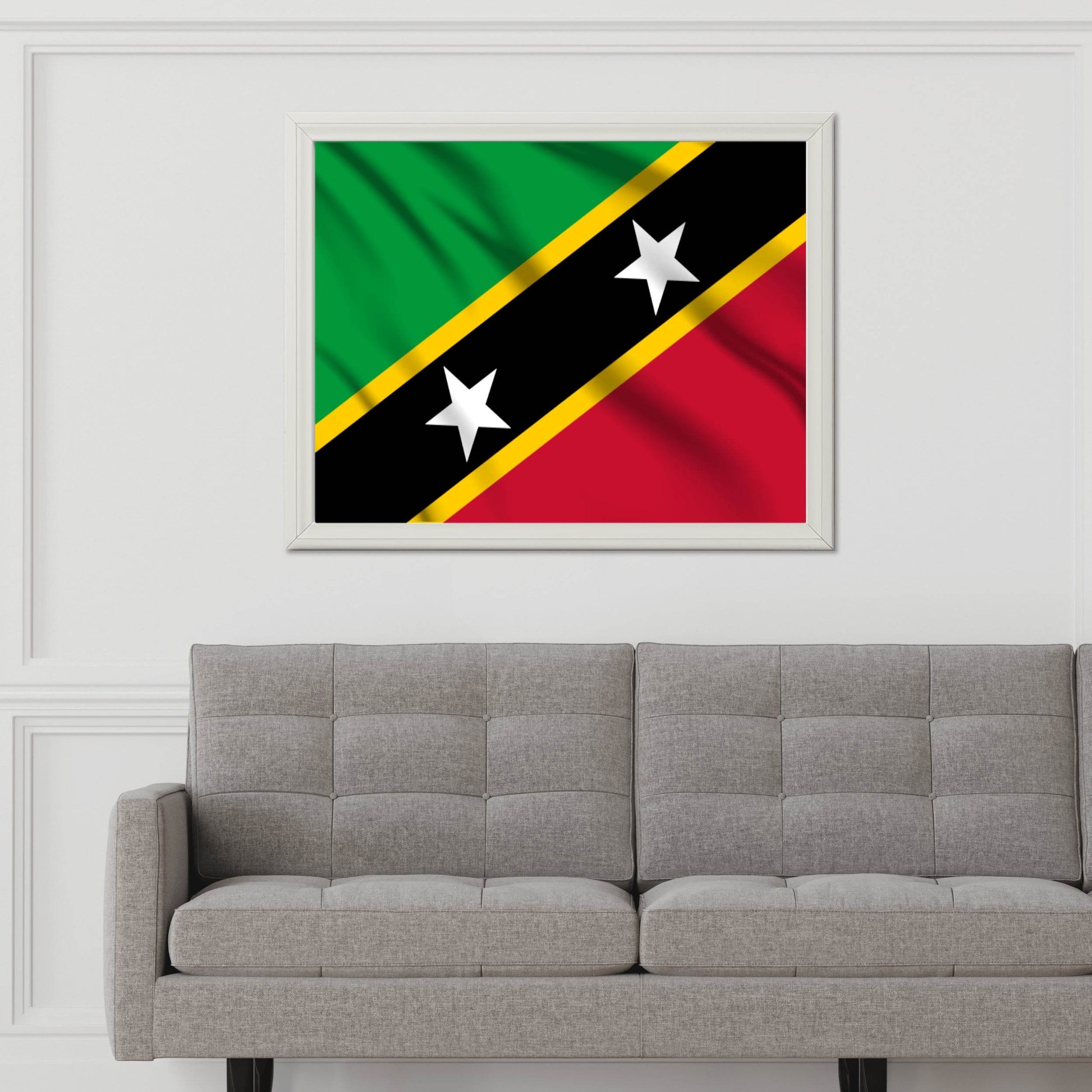 Saint Kitts and Nevis National Flag Wall Art - beink online art store