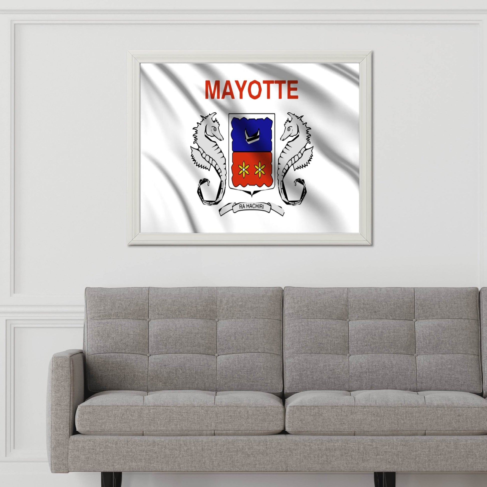 Mayotte National Flag Wall Art - beink online art store