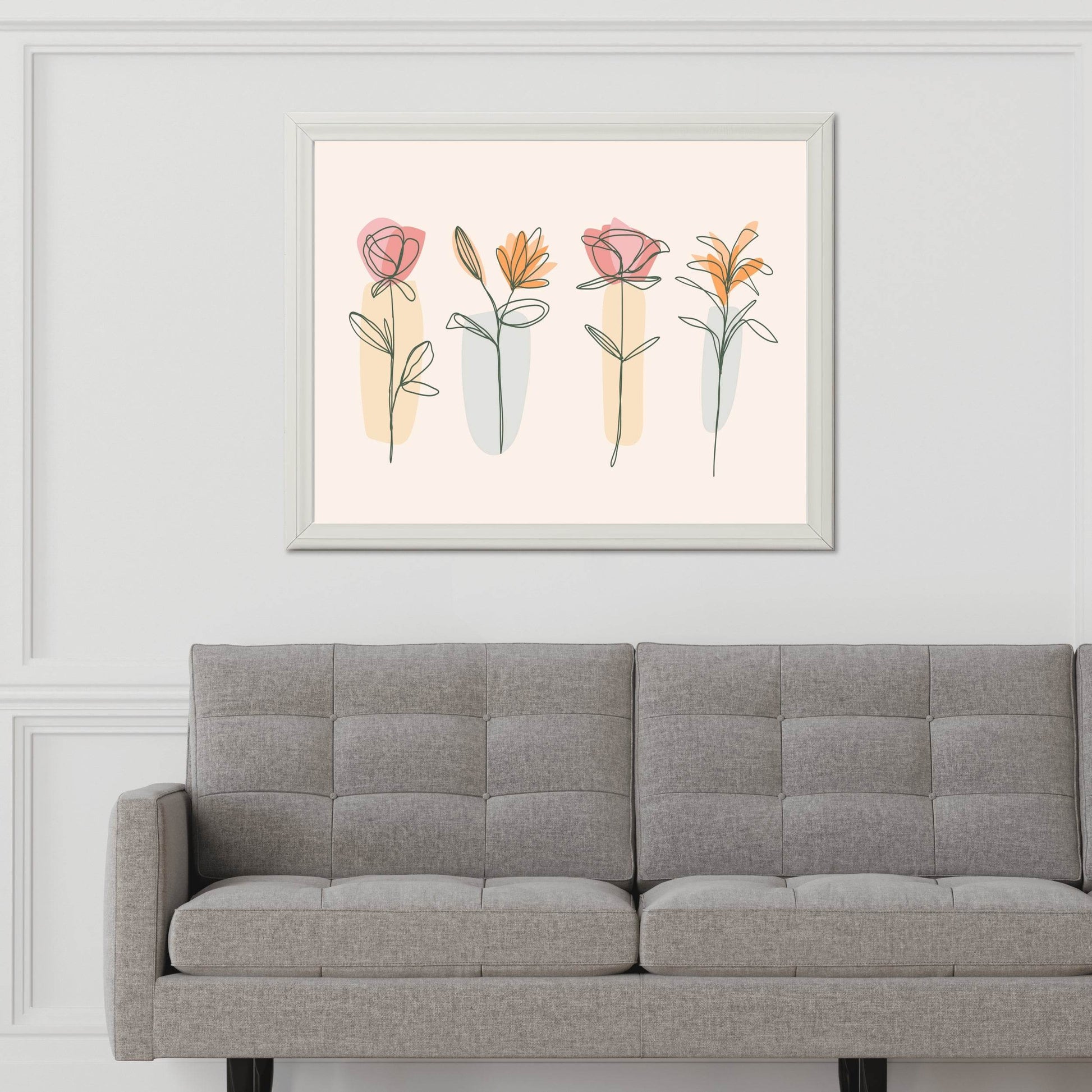 Mix of Spring Flowers Wall Art - beink online art store