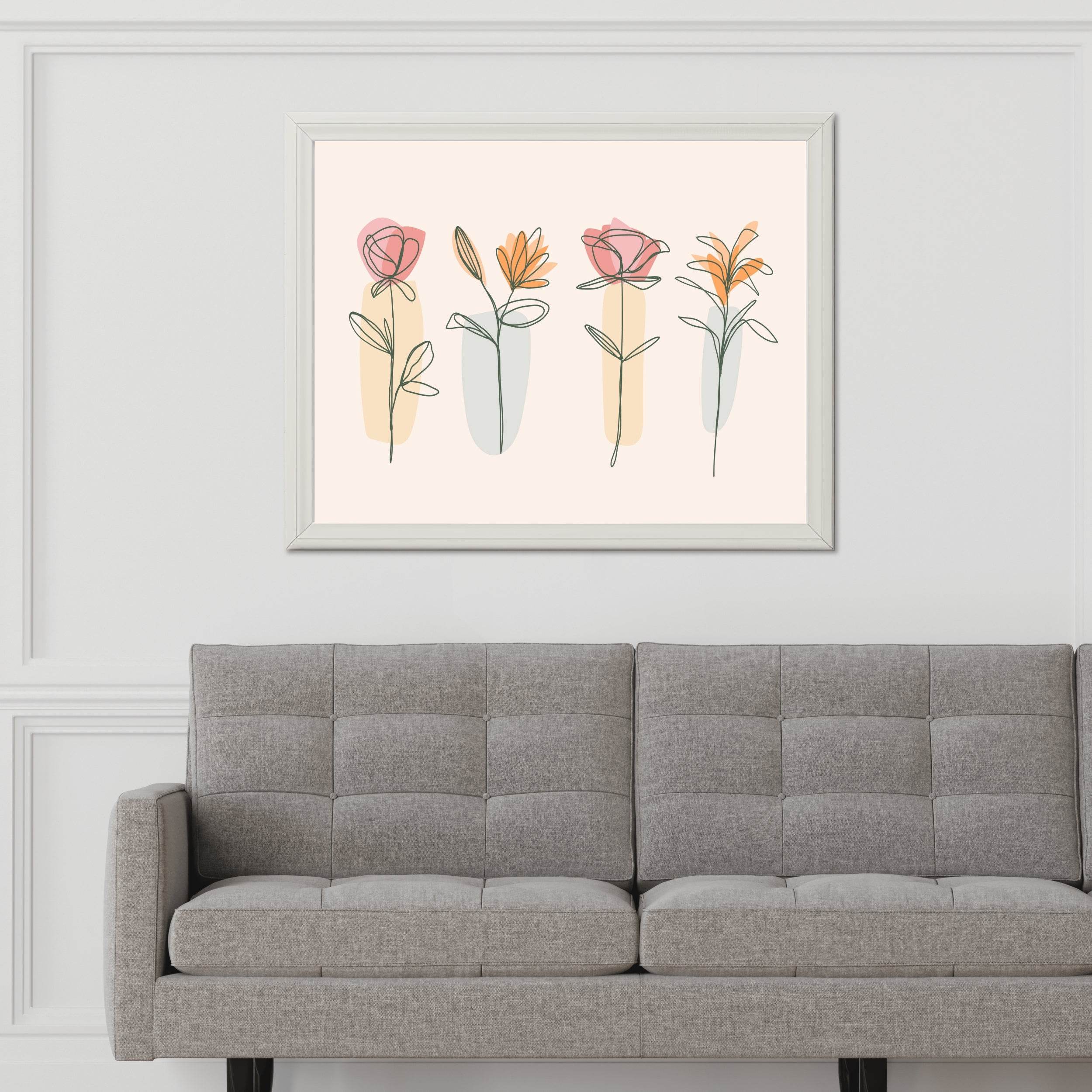Mix of Spring Flowers Wall Art - beink online art store