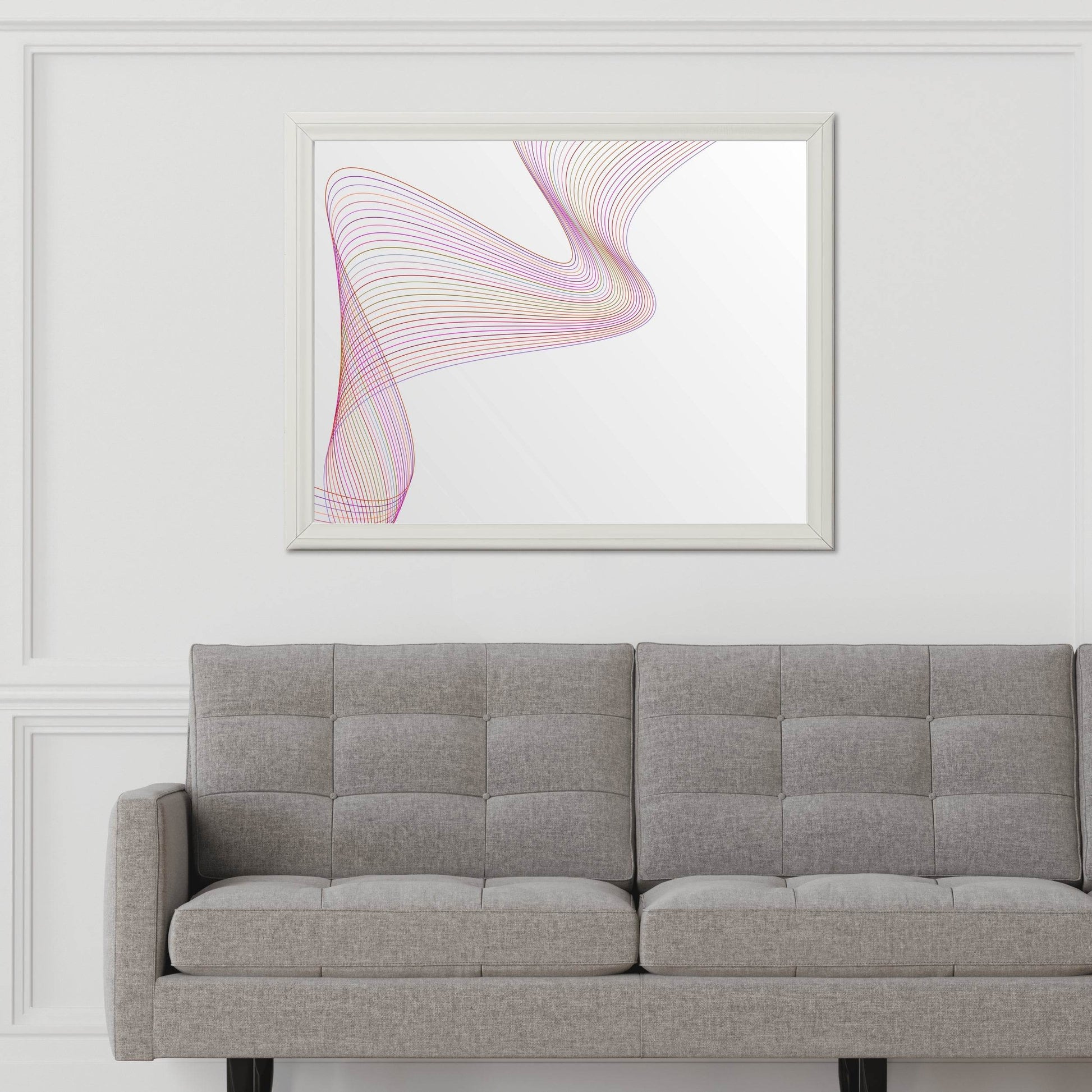 Technology Line Wave Abstract Wall Art - beink online art store