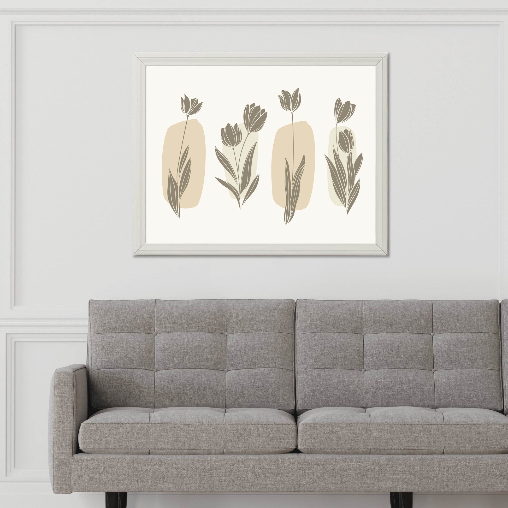 Black Tulip Branch Wall Art - beink online art store