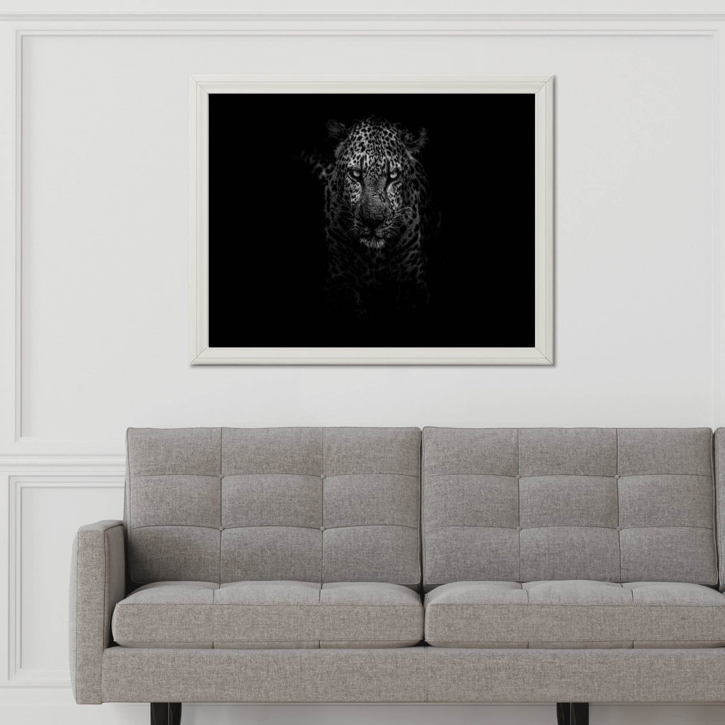 African Leopard Black & White Wall Art - beink online art store