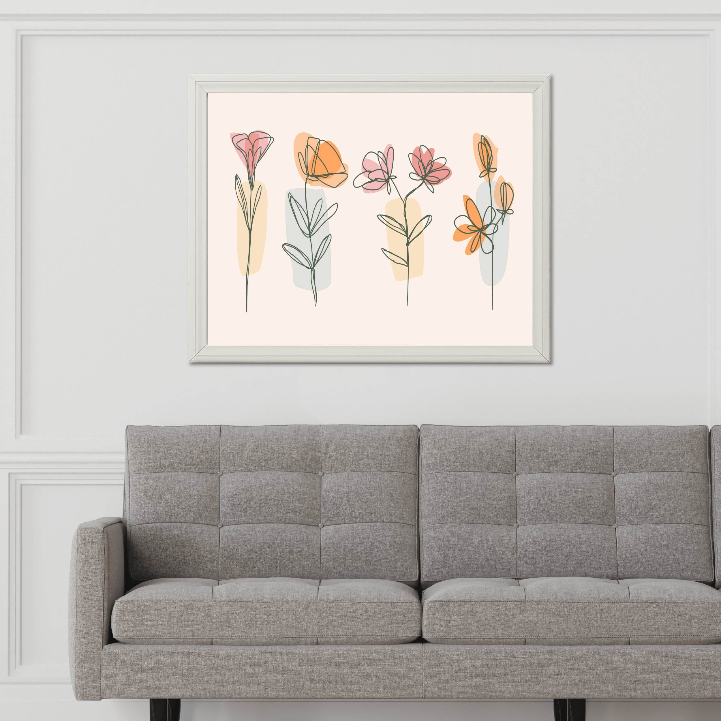 Tropical Broadleaf Flowers Wall Art - beink online art store