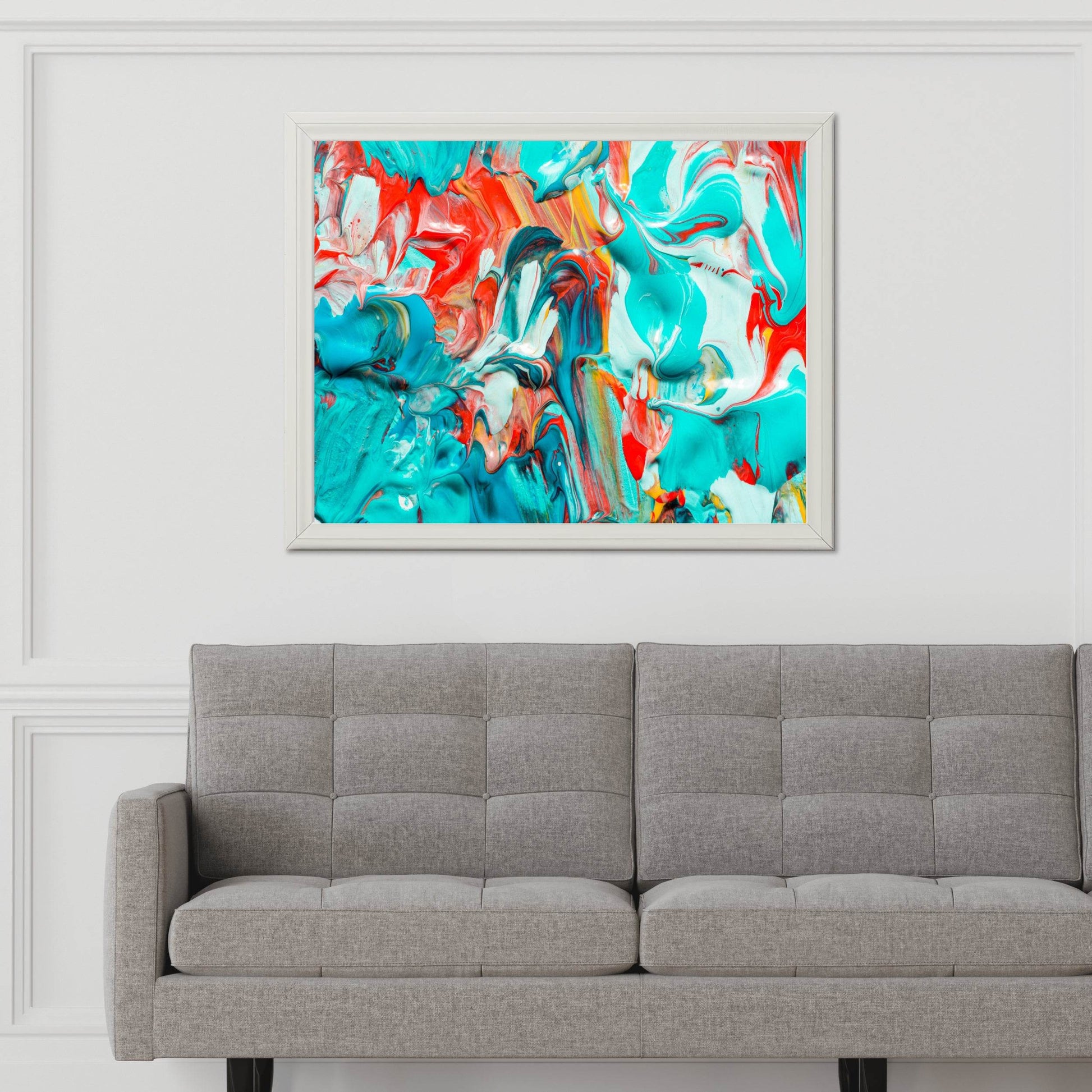 3D Effect Wavy Oil Paint Abstract Wall Art - beink online art store