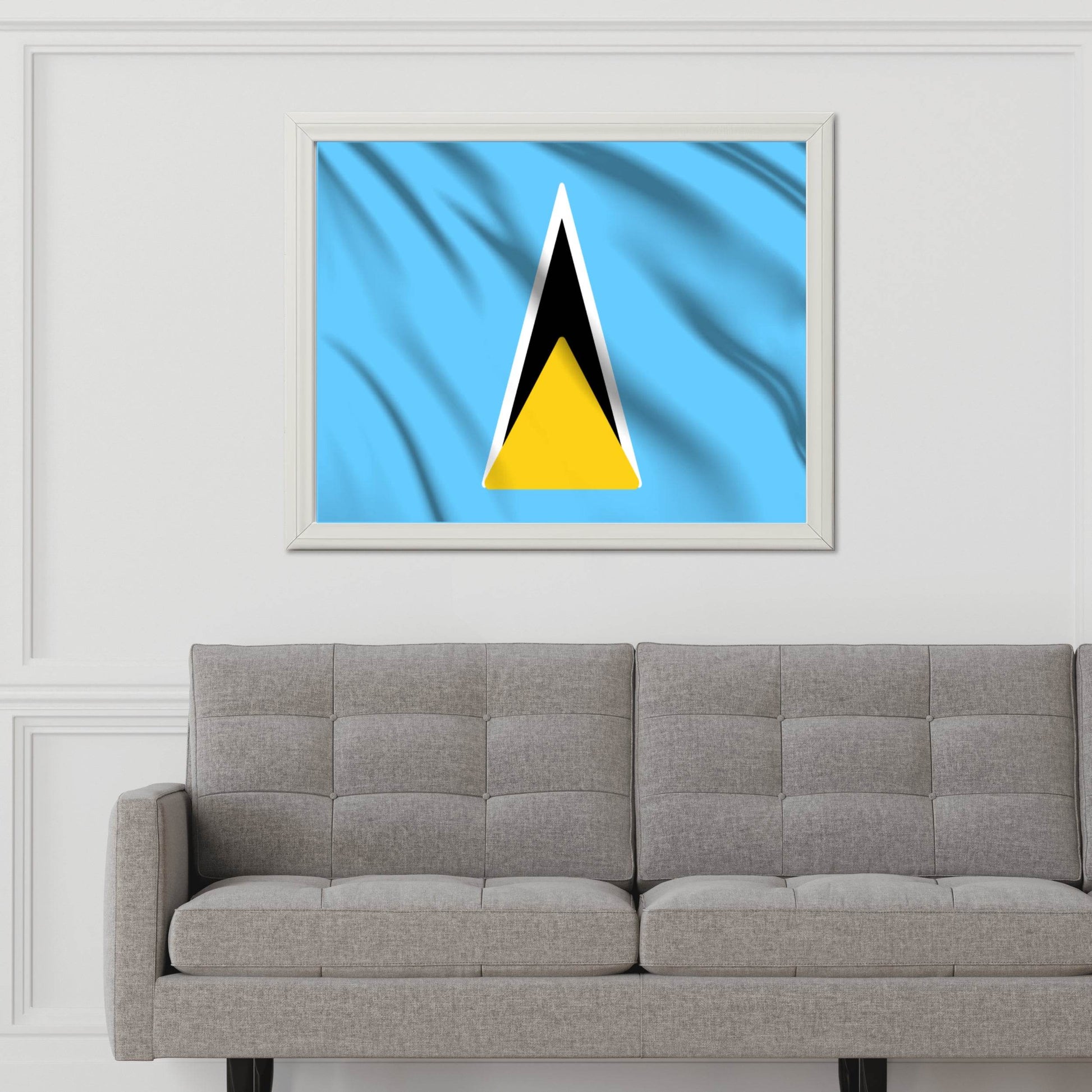 Saint Lucia National Flag Wall Art - beink online art store