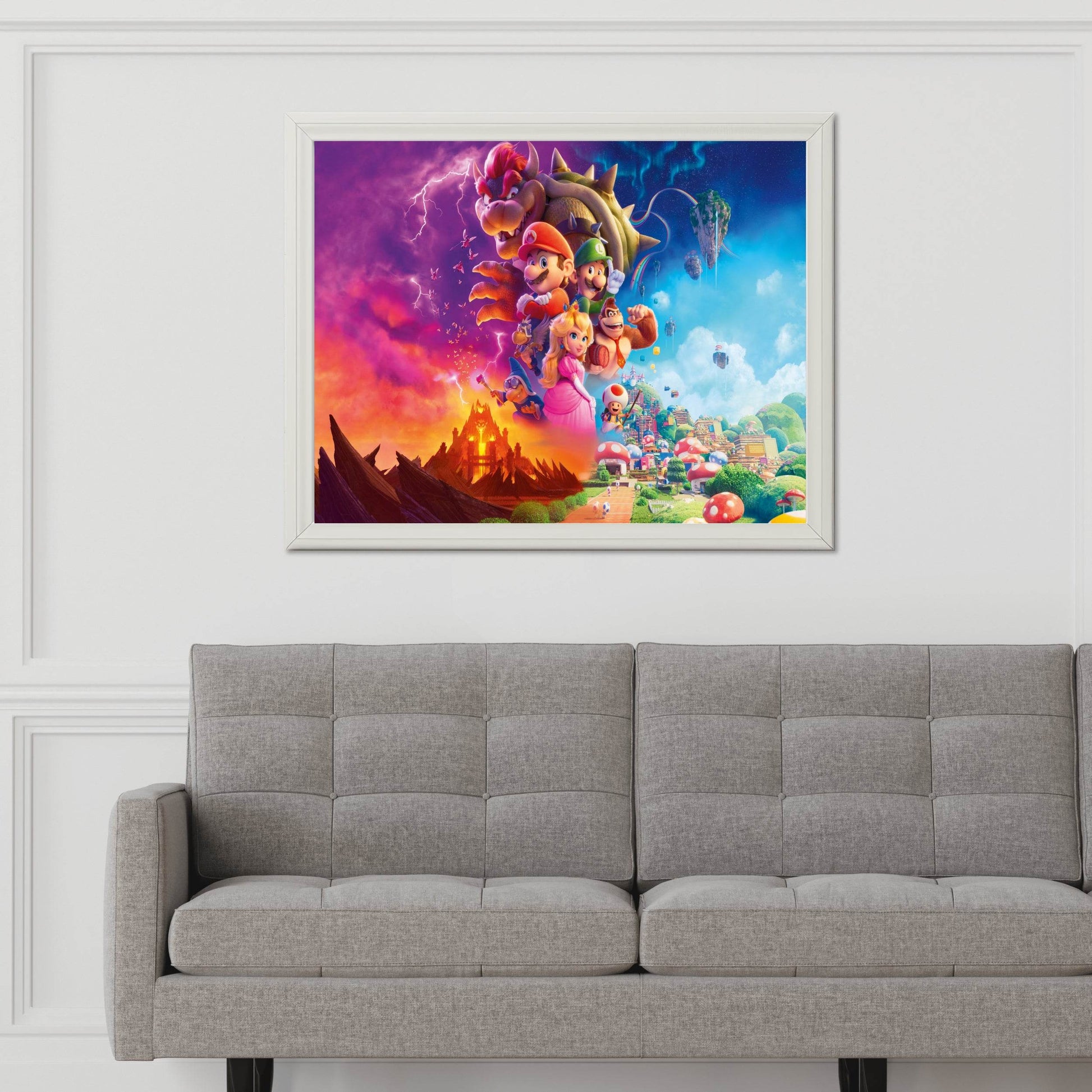 Super Mario Movie and The Mushroom Kingdom Wall Art - beink online art store