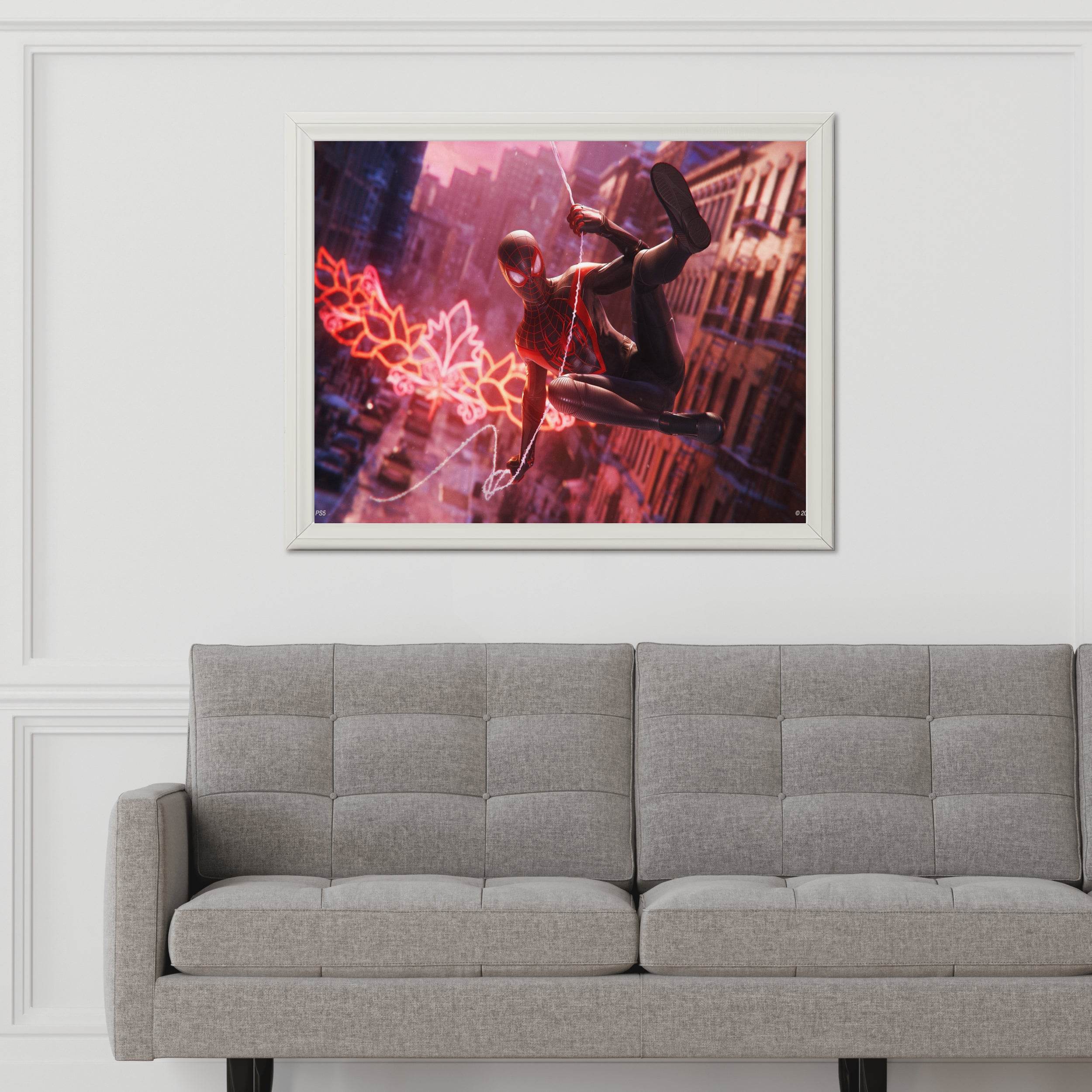 Miles Morales swinging Gaming Wall Art - beink online art store