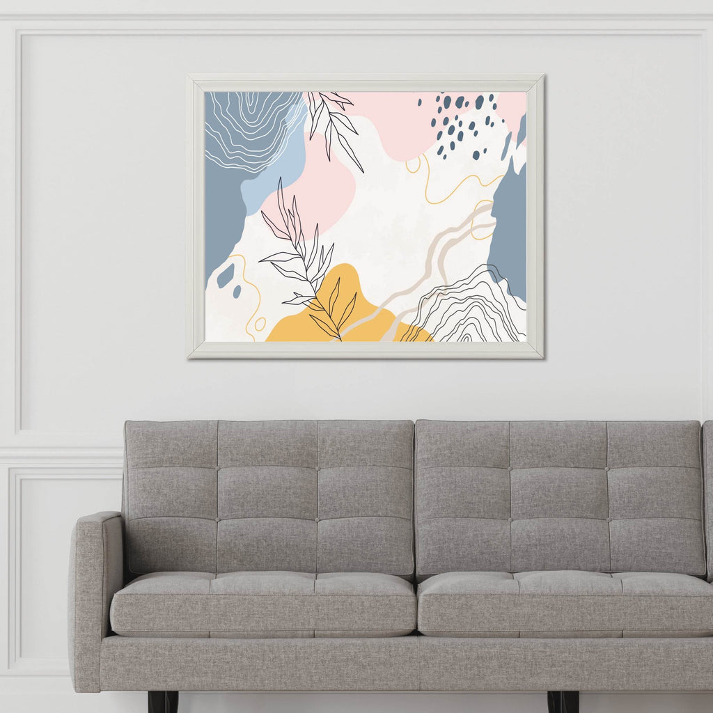 Wisteria Frutescens Flower With Colored Background Wall Art - beink online art store