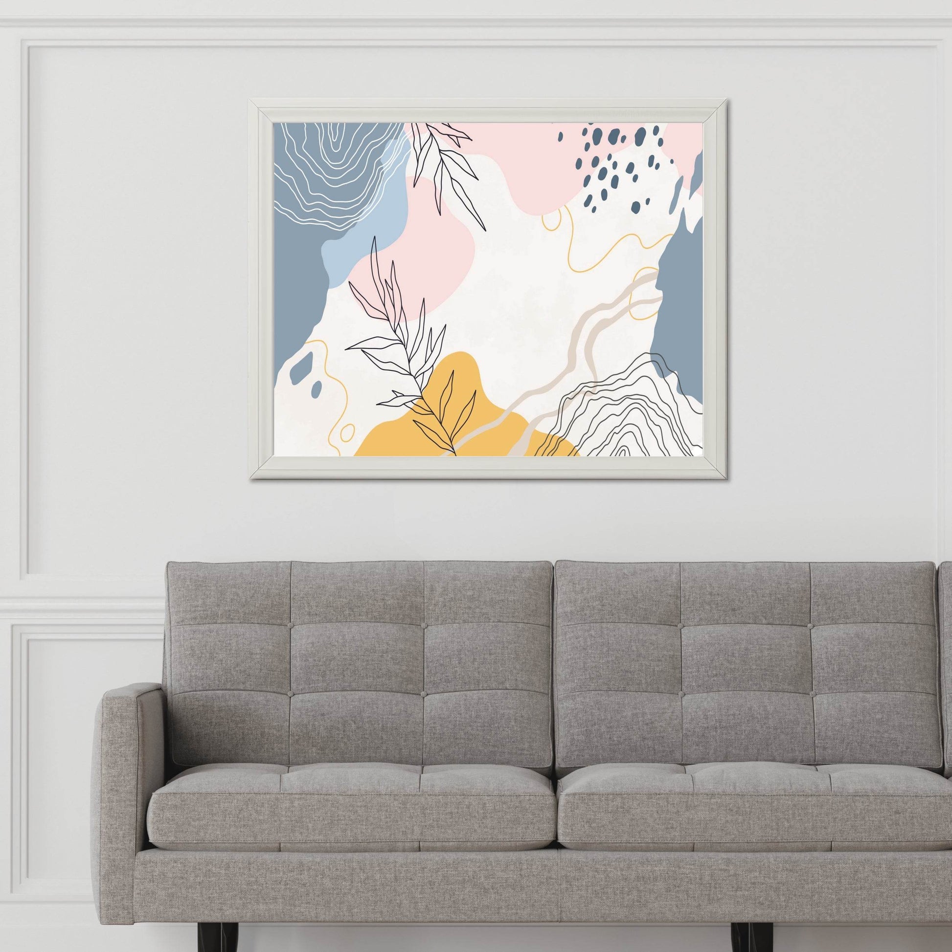 Wisteria Frutescens Flower With Colored Background Wall Art - beink online art store