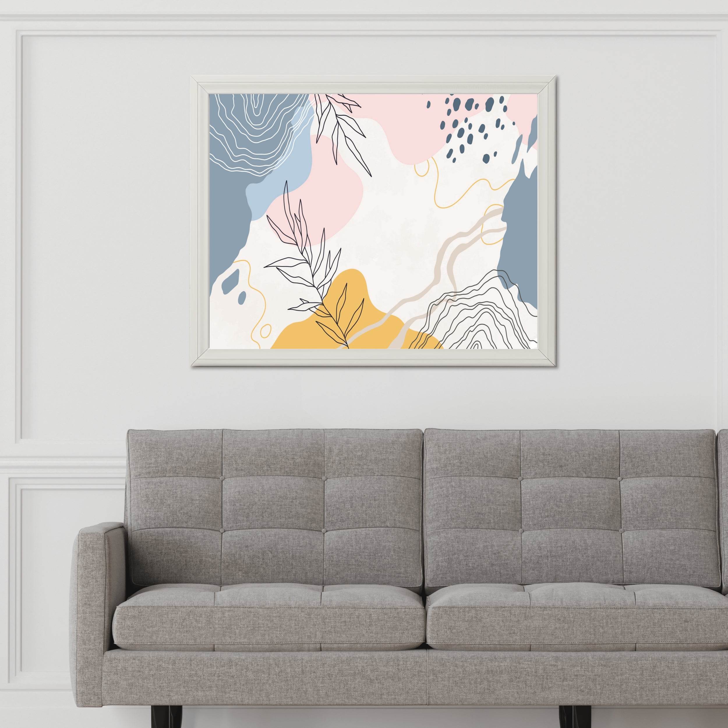 Wisteria Frutescens Flower With Colored Background Wall Art - beink online art store