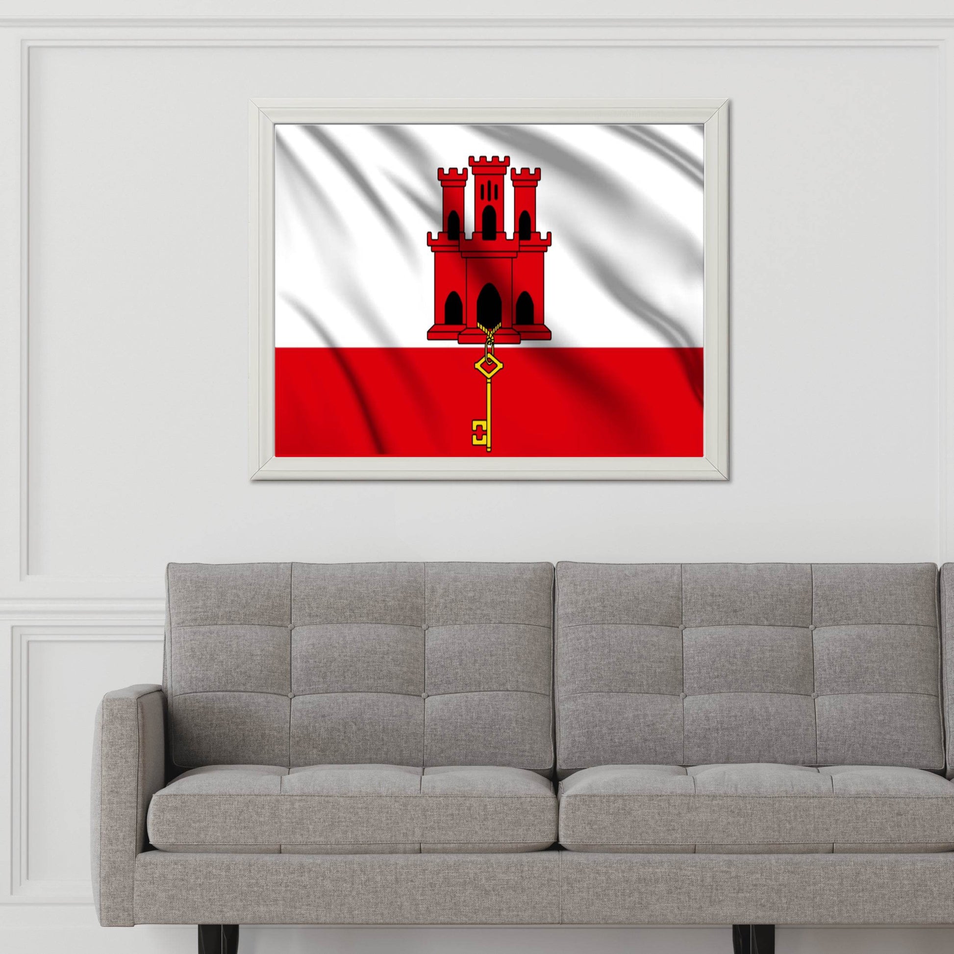 Gibraltar National Flag Wall Art - beink online art store