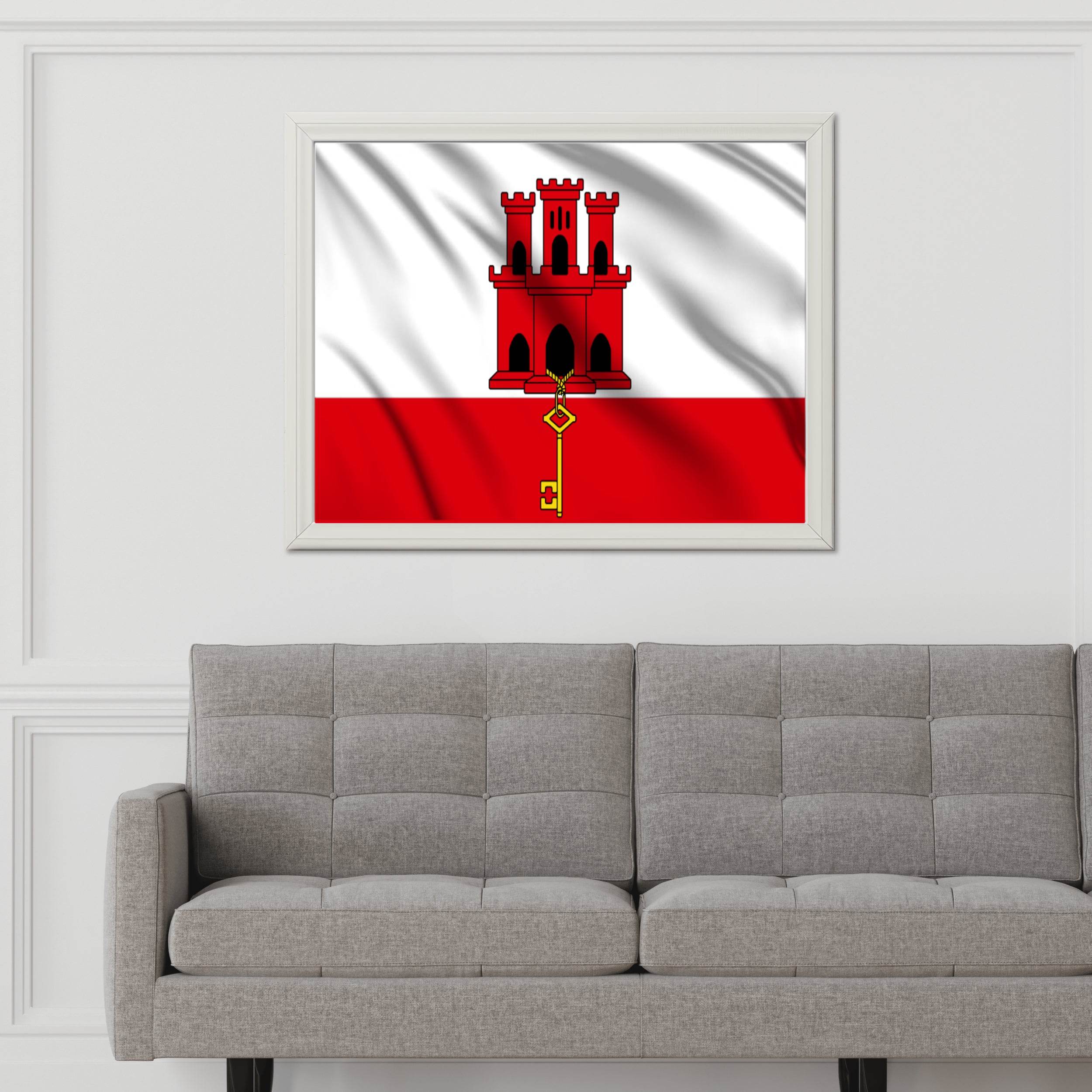 Gibraltar National Flag Wall Art - beink online art store