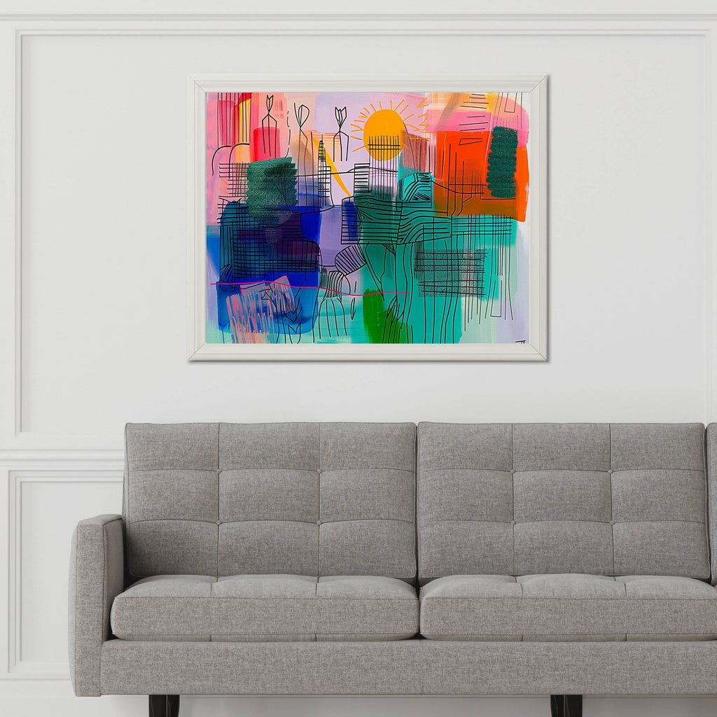 Urban Sunrise Abstract Wall Art - beink online art store